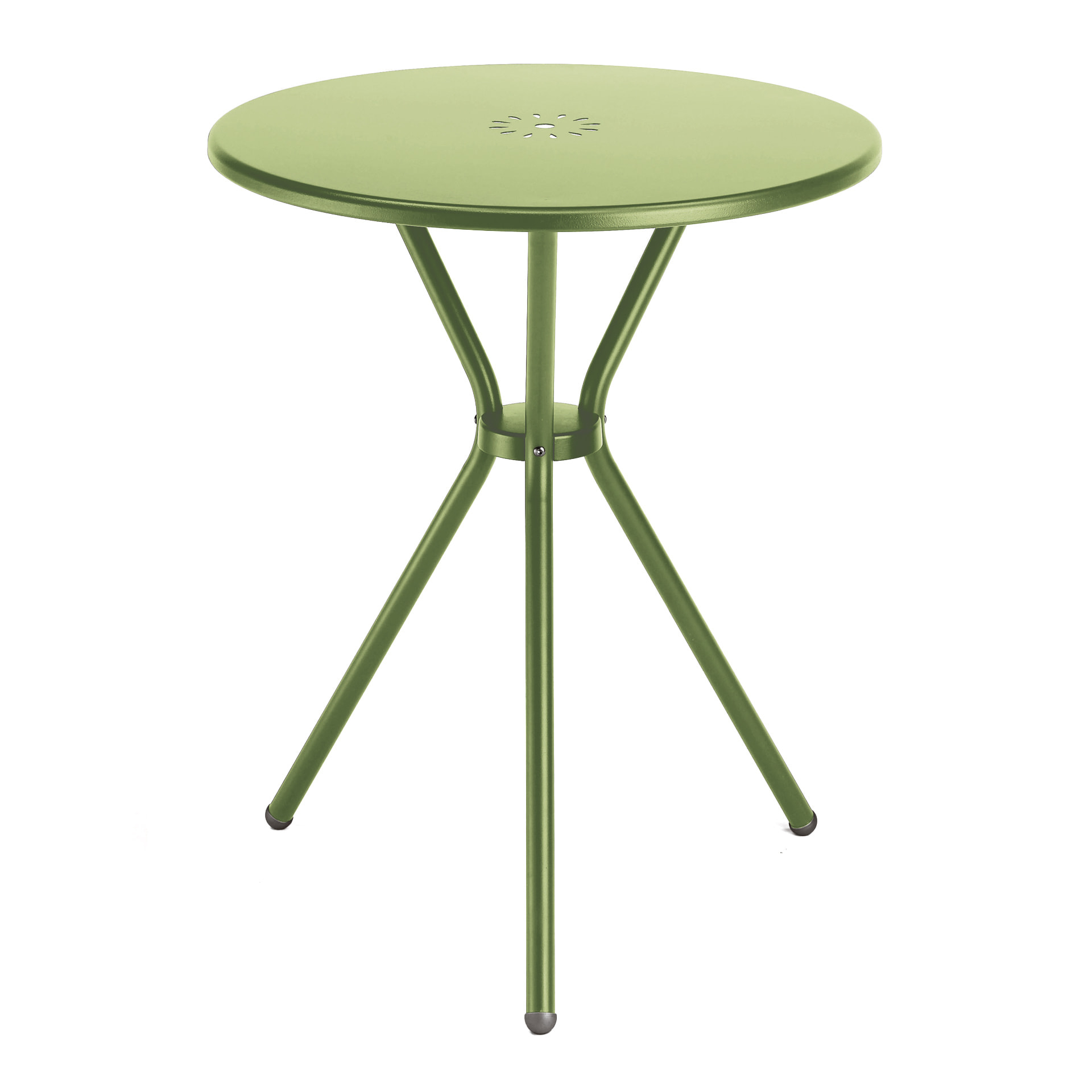 Round Ø 23" metal table with three legs