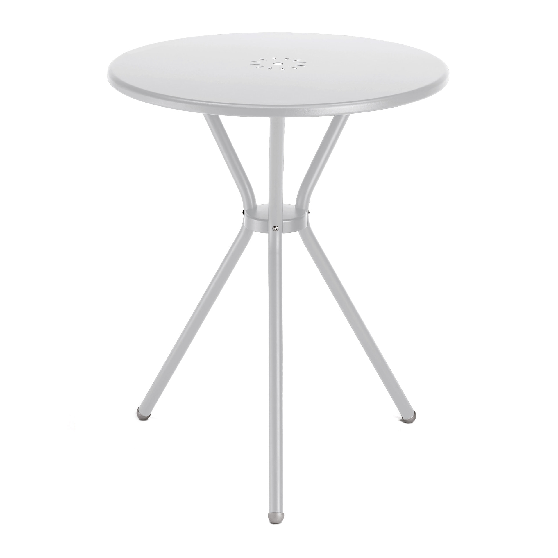 Three legged steel dining table with a Ø 23" round top Leo 2719