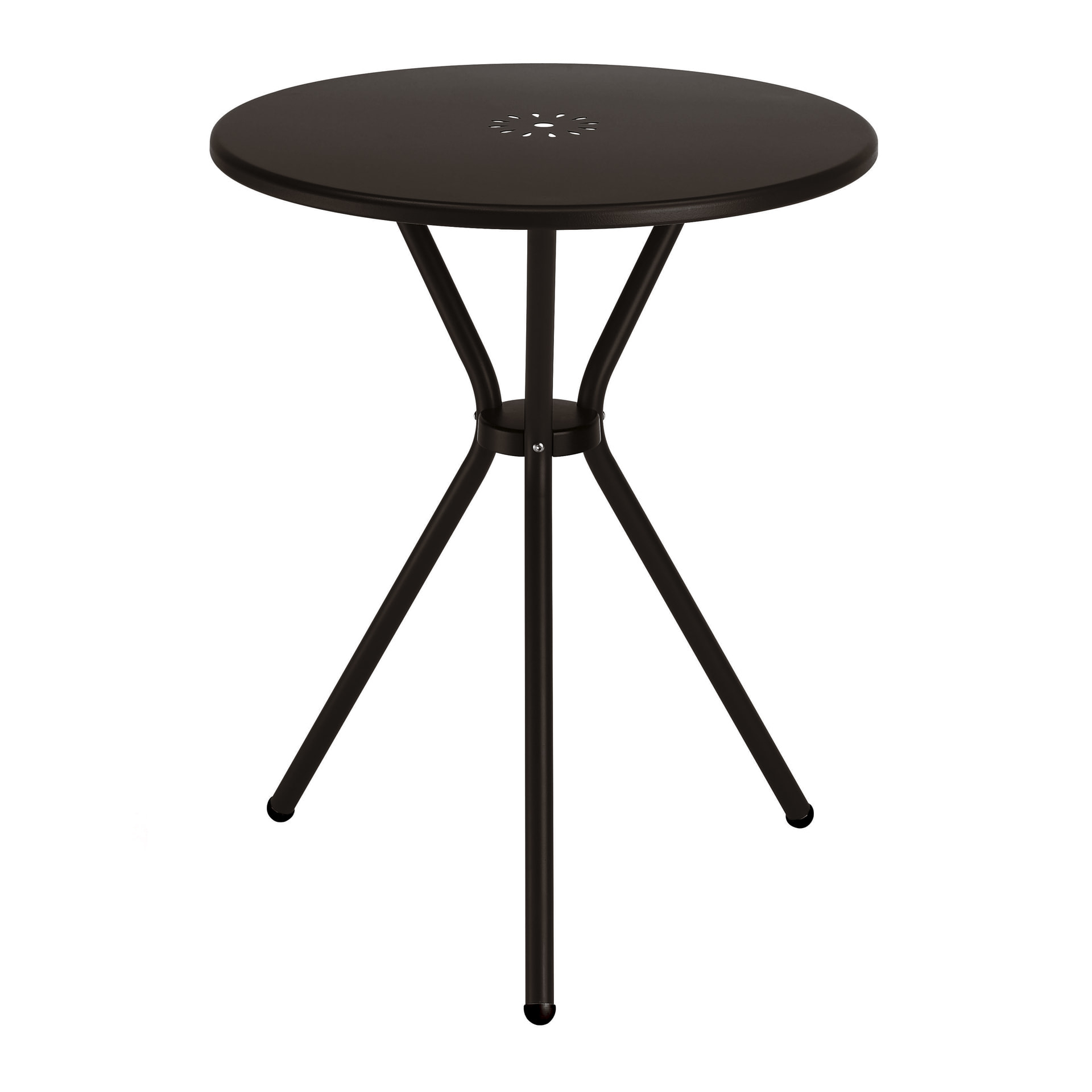 Three legged steel dining table with a Ø 23" round top Leo 2719