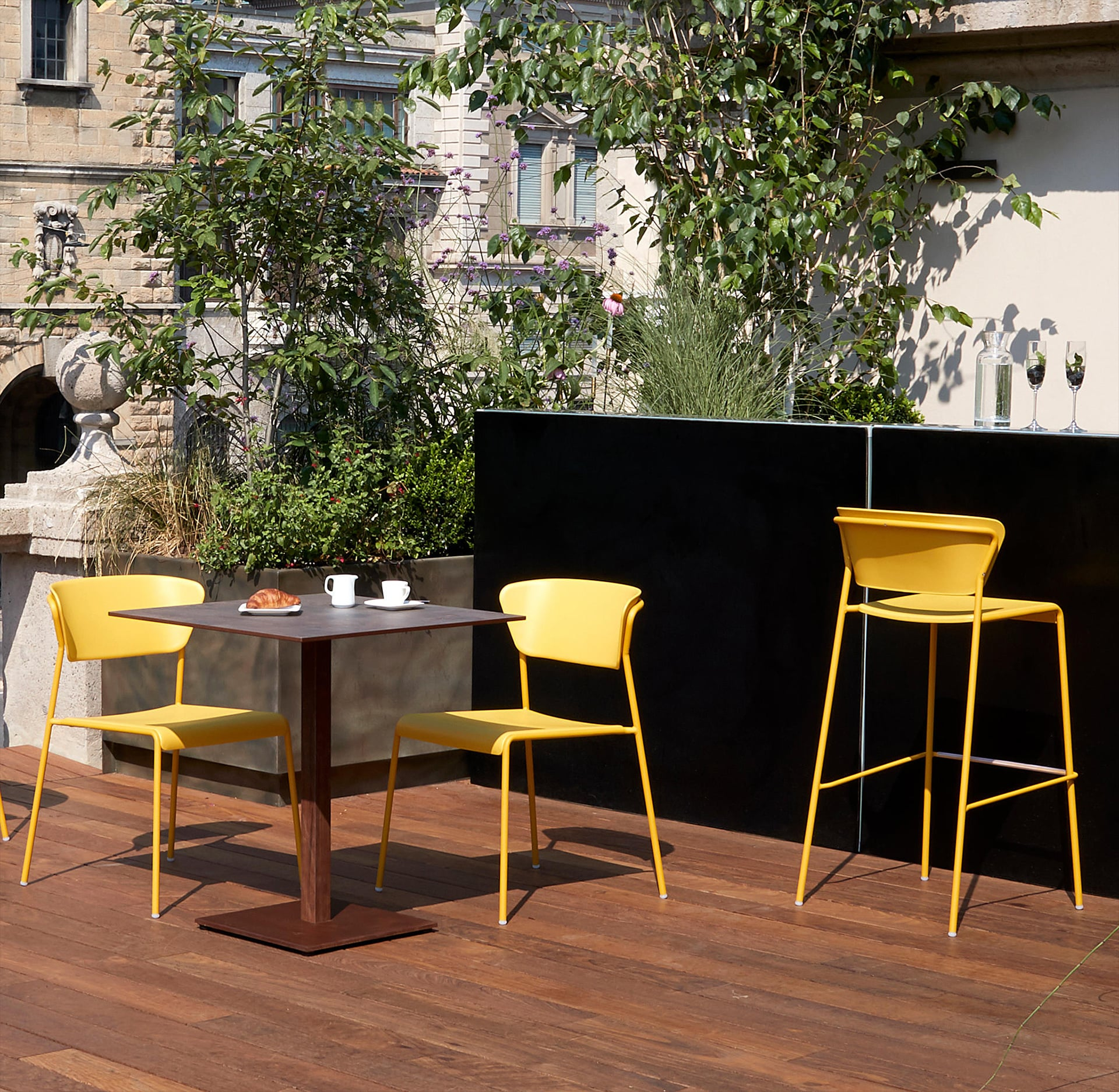 Technopolymer bar stool with steel frame H-2867 Lisa