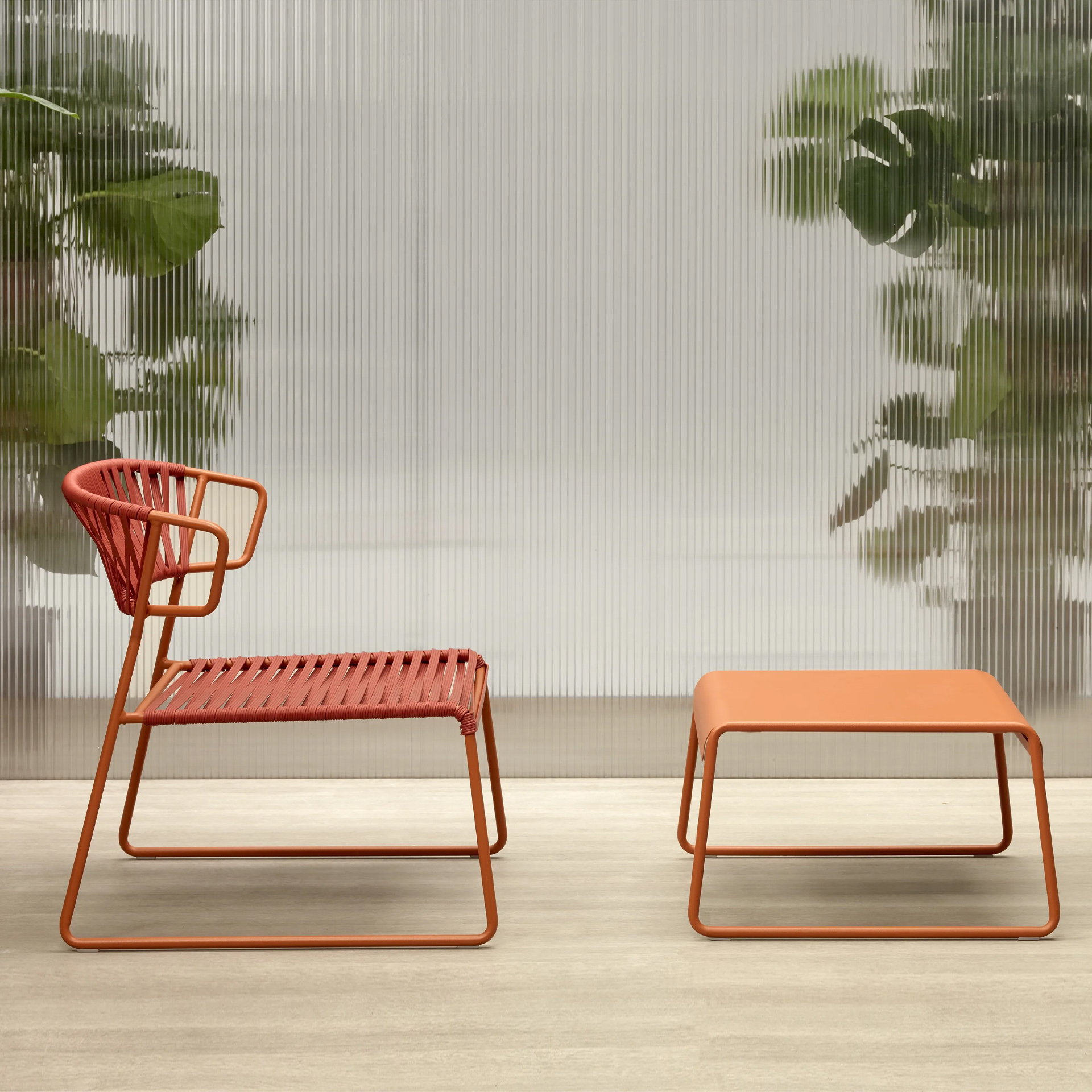 Garden chair with steel frame and PVC with nylon core seat and back M-2877 Lisa Club