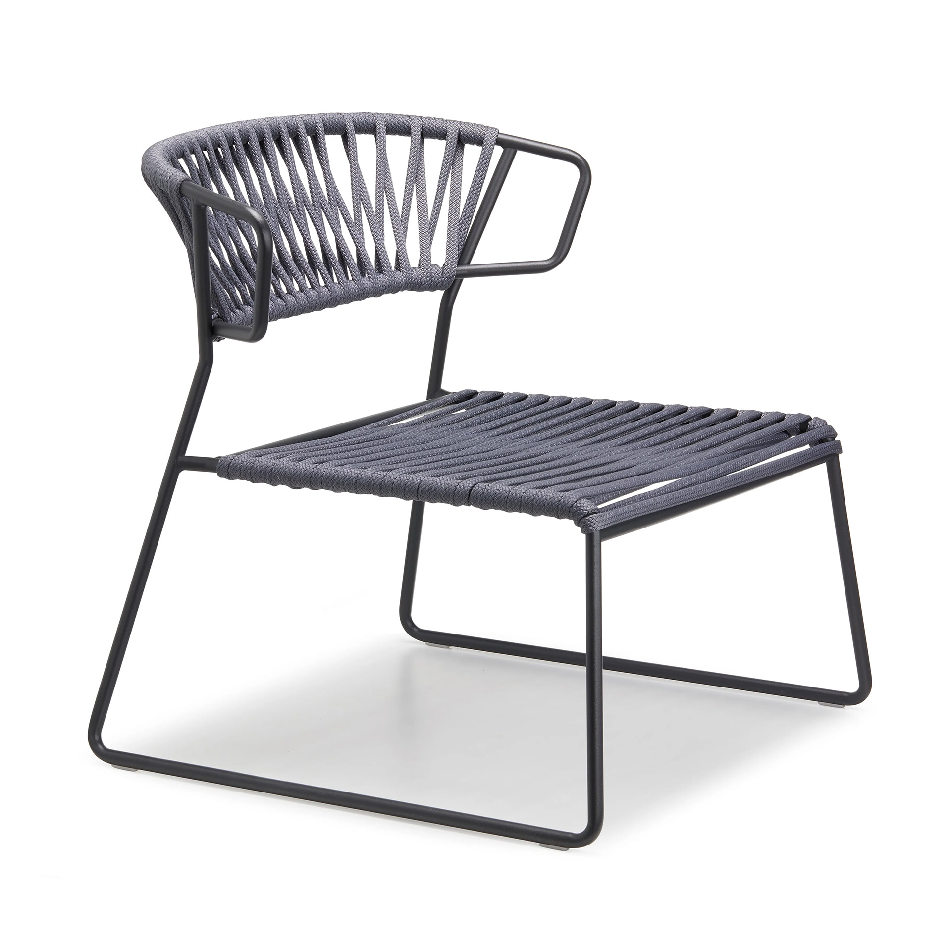 Garden chair with steel frame and nautical rope seat and back M-2878 Lisa Filo Lounge