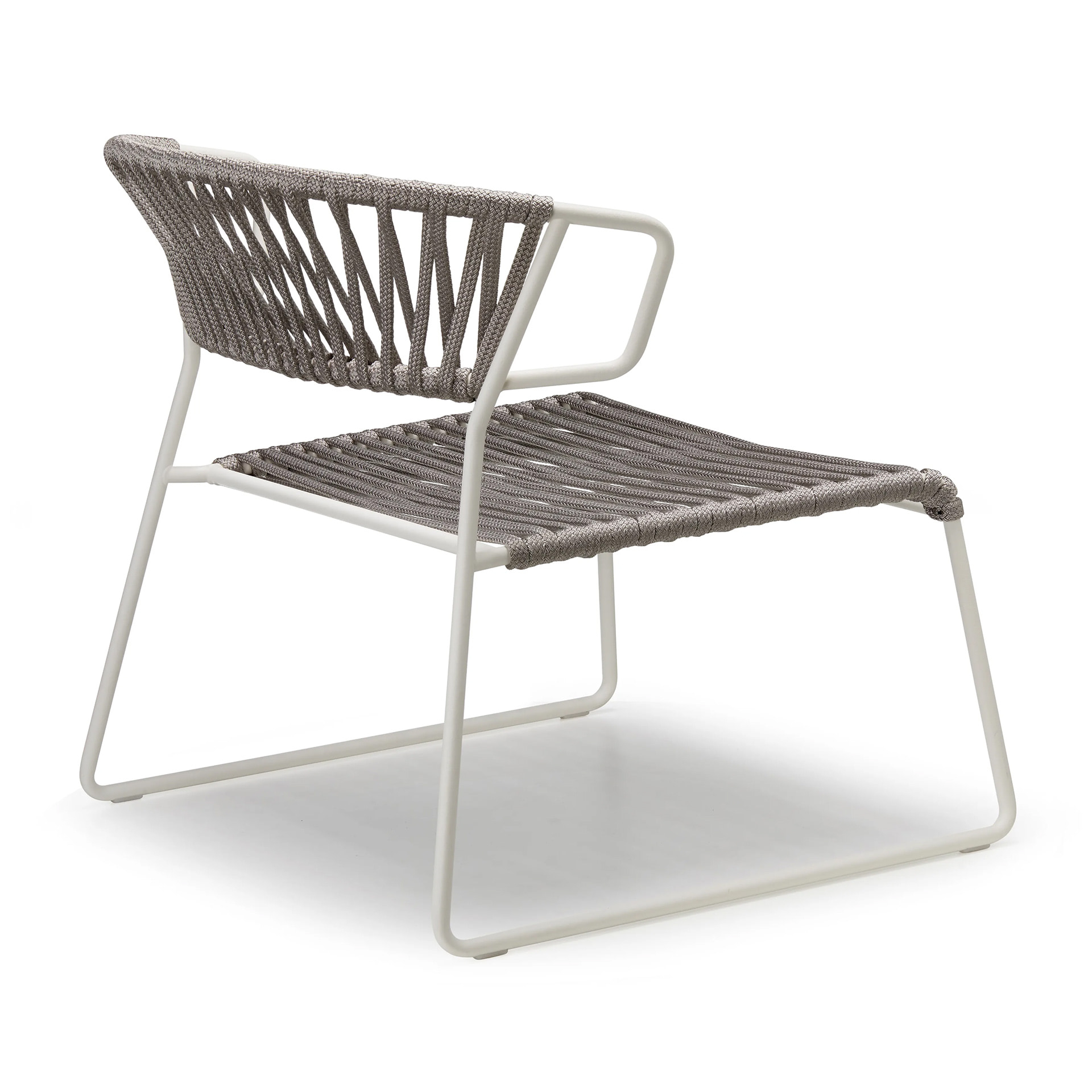 Garden chair with steel frame and nautical rope seat and back M-2878 Lisa Filo Lounge