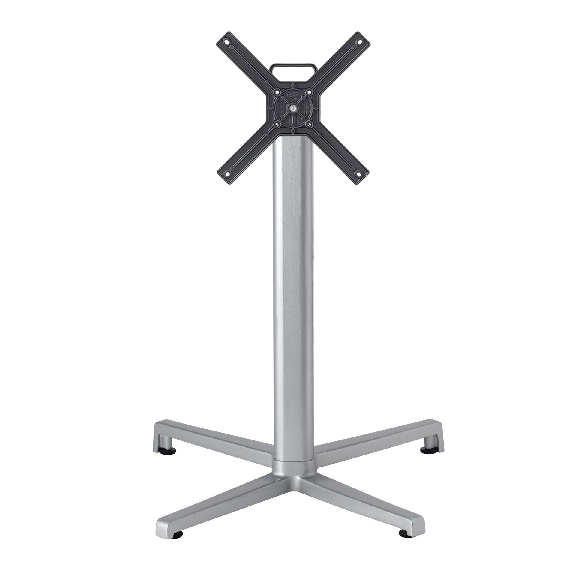 Aluminum table base with folding mechanism