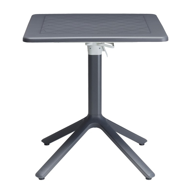 Square 27" folding table with plastic top