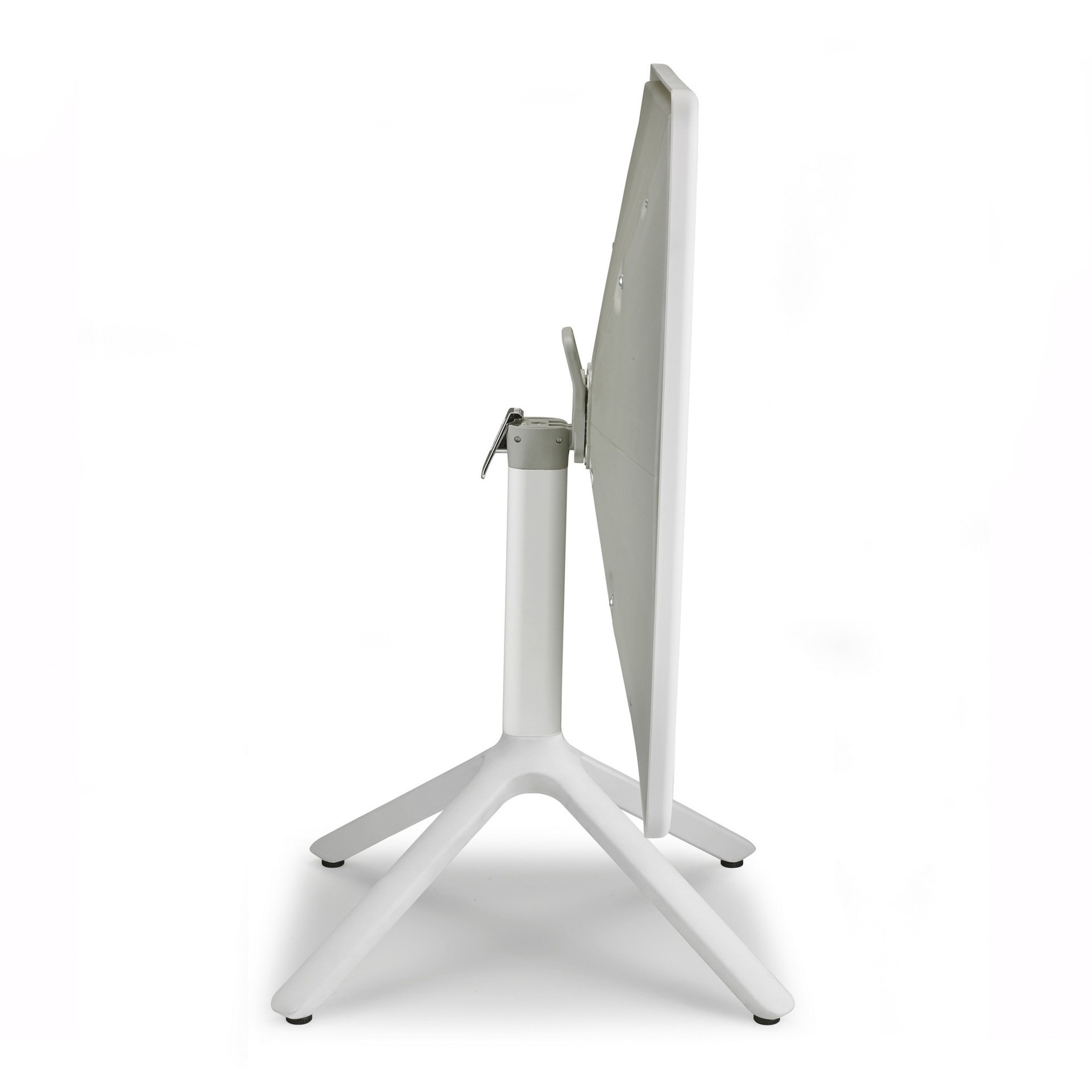 Square 27" folding table with aluminum column, technopolymer base and top Eco 2461