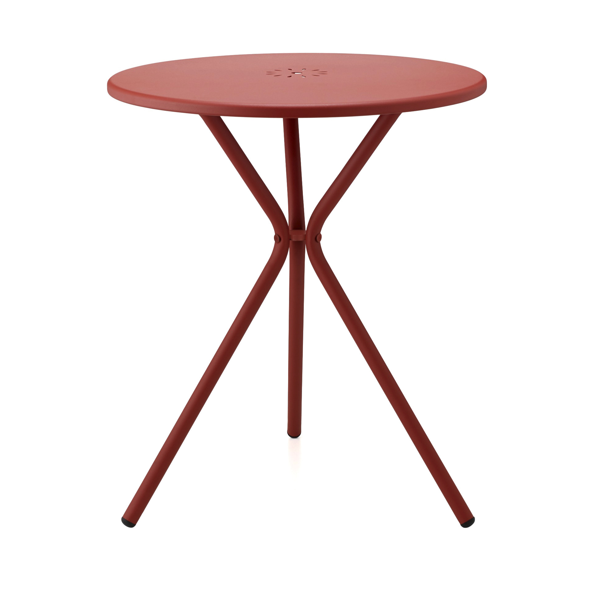 Three legged steel dining table with a Ø 23" round top Leo 2719