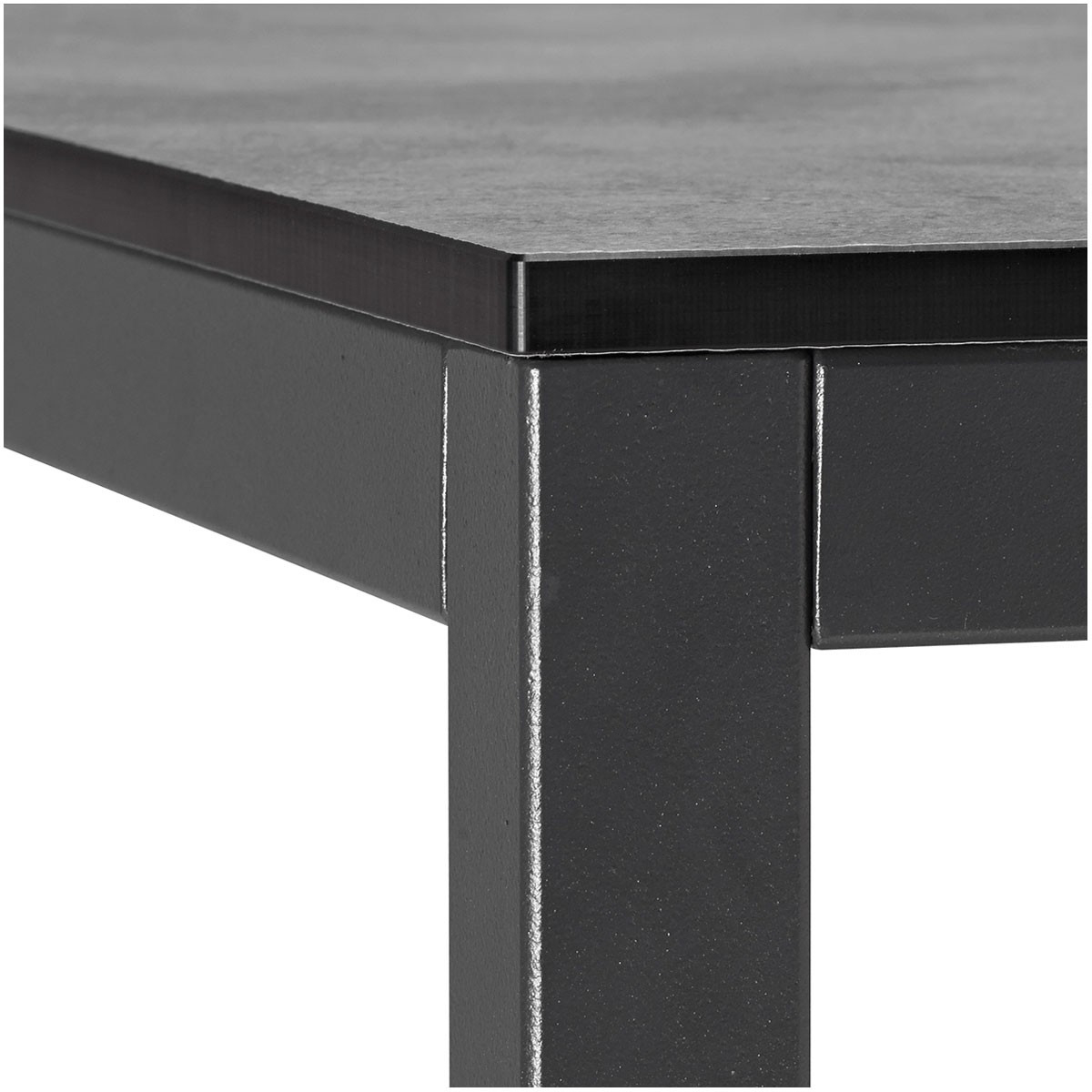Steel dining table with a rectangular 47x31" compact laminate top Mirto 2421