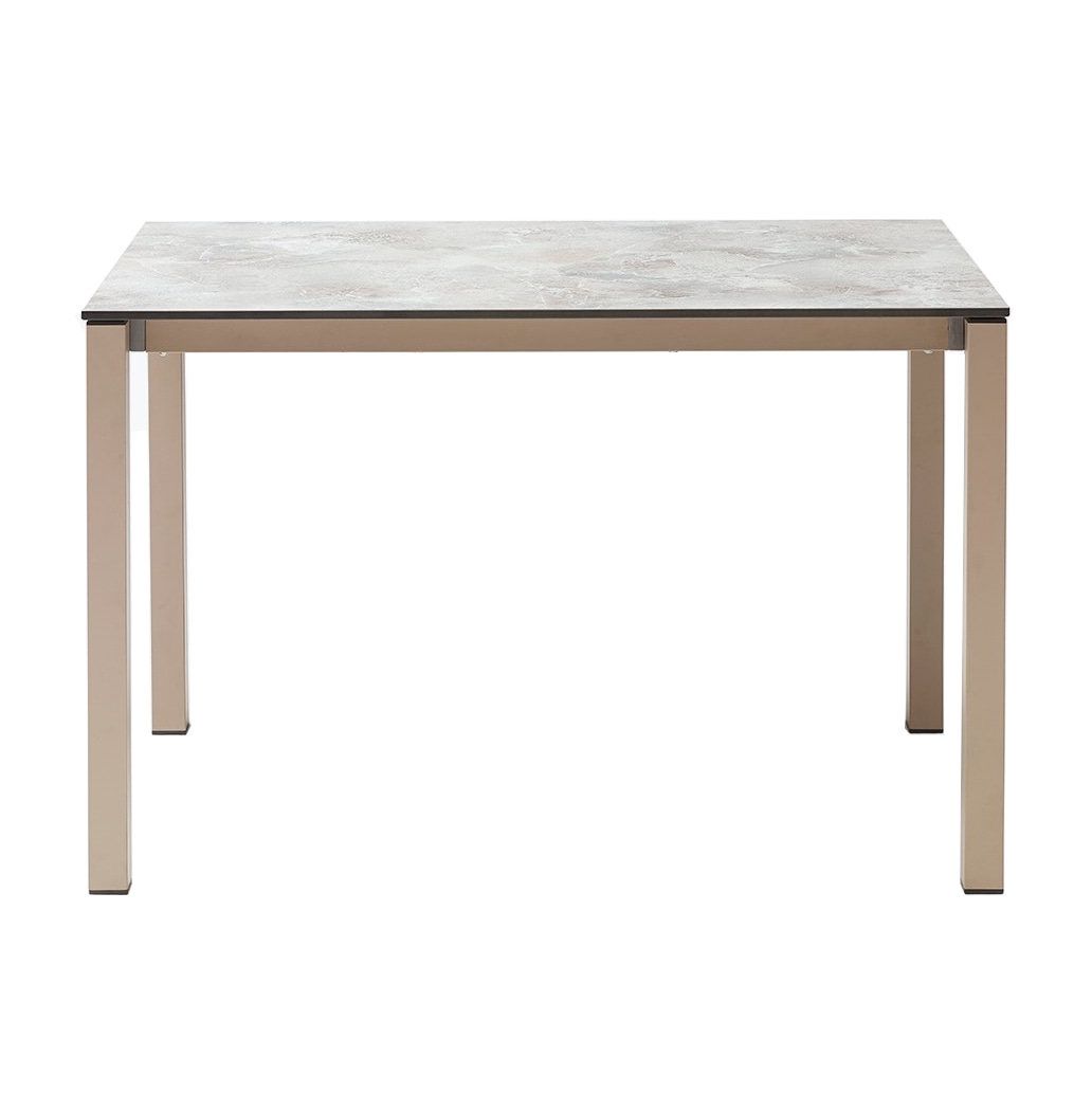 Steel extending table with a rectangular 47x31" compact laminate top Pranzo 2419