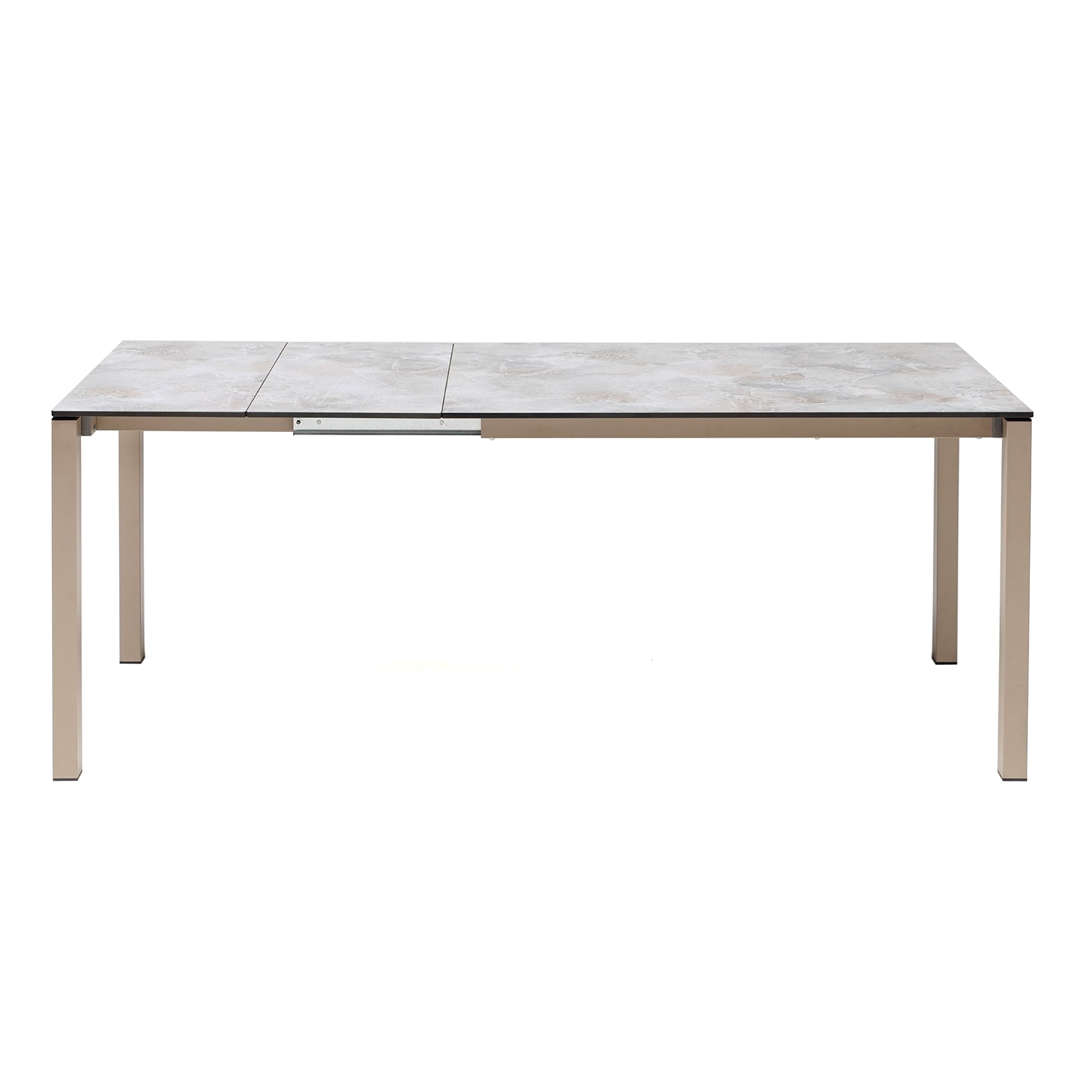 Steel extending table with a rectangular 47x31" compact laminate top Pranzo 2419