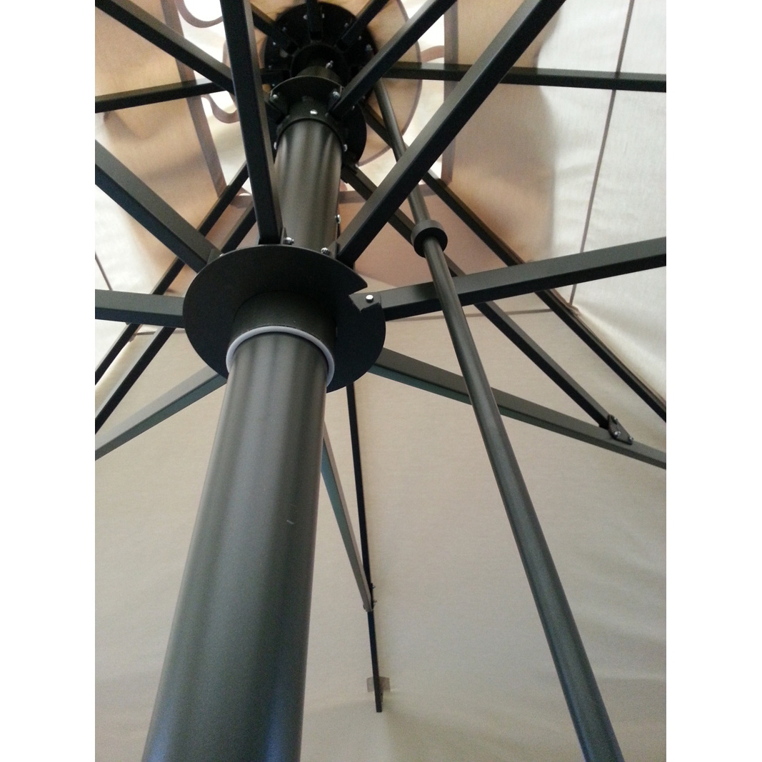 10'x13' Rectangular telescopic central pole umbrella Capri