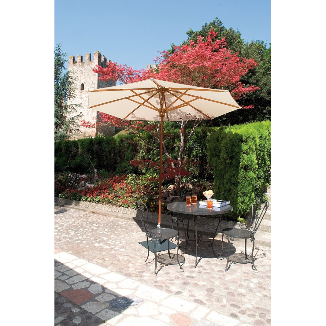 Ø 8'2" Wooden central pole patio umbrella Palladio