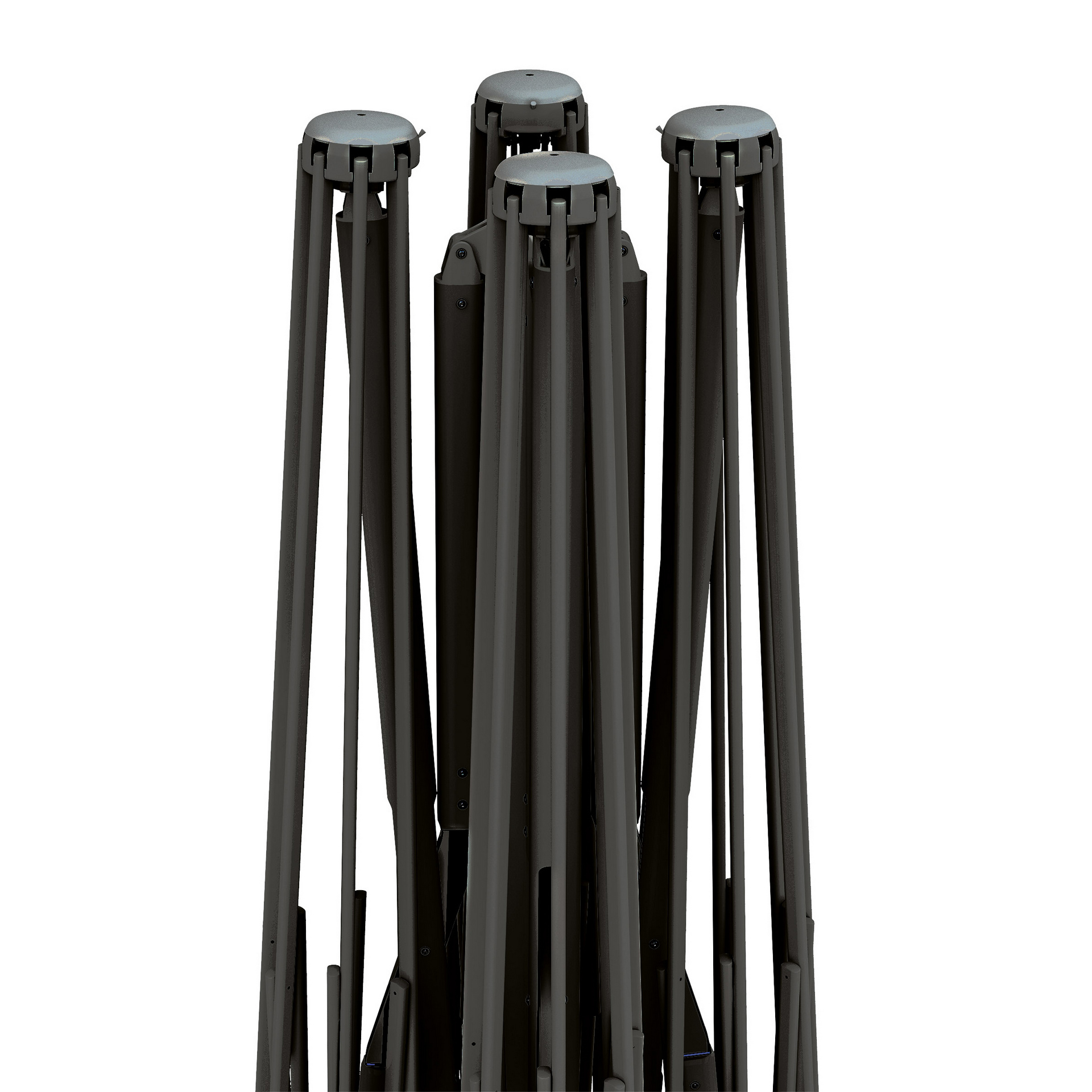 16'5"x16'5" Four-canopy retractable cantilever umbrella Quattro