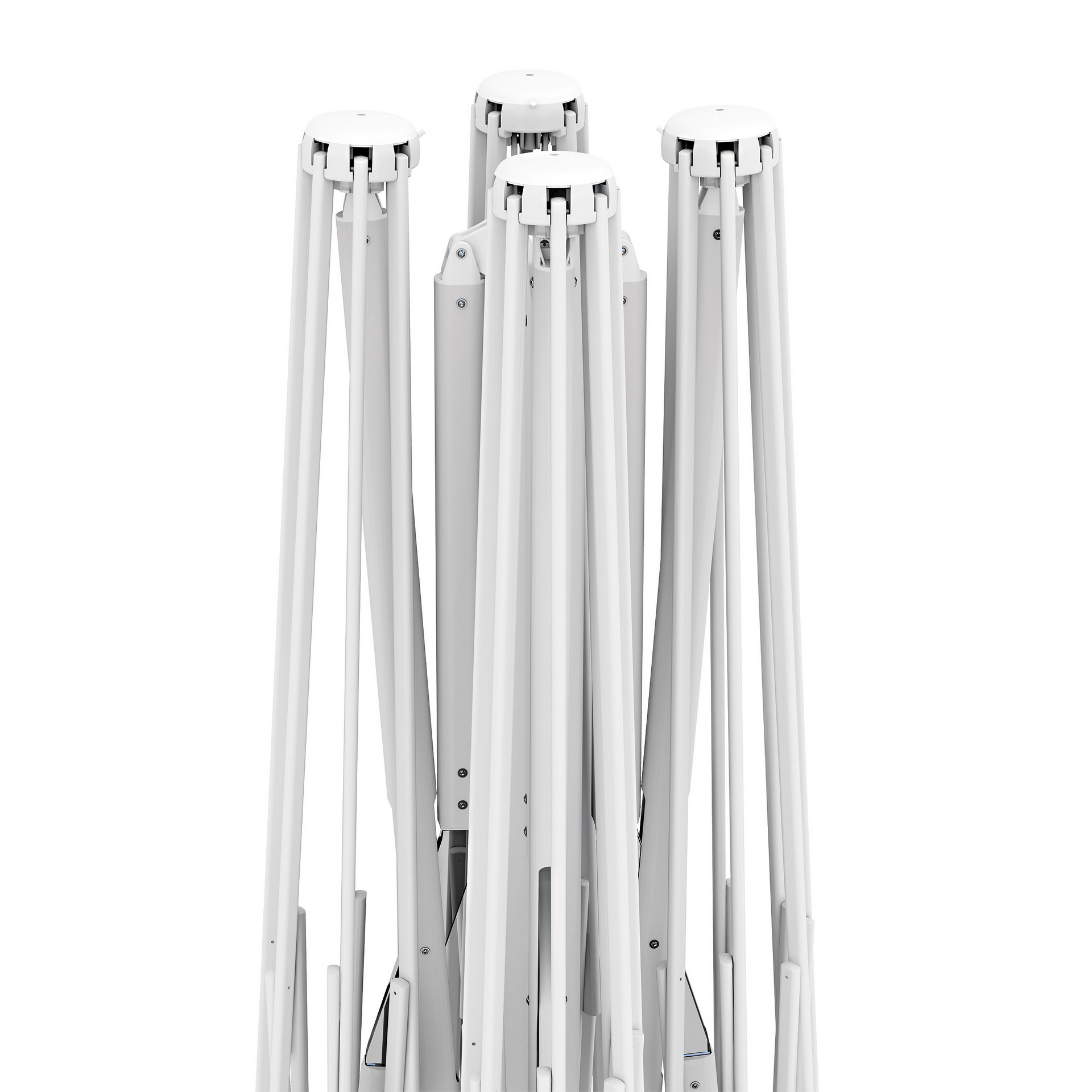 16'5"x16'5" Four-canopy retractable cantilever umbrella Quattro
