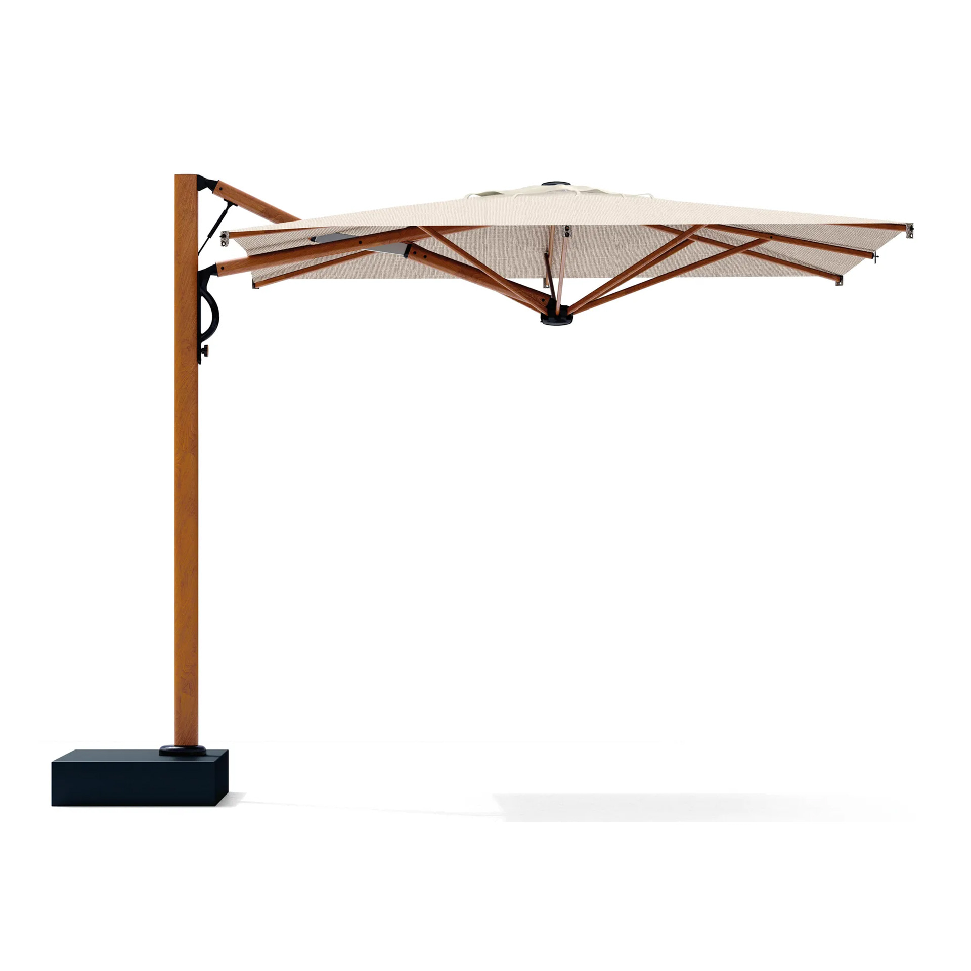 10'x10' Cantilever gas-spring retractable umbrella
