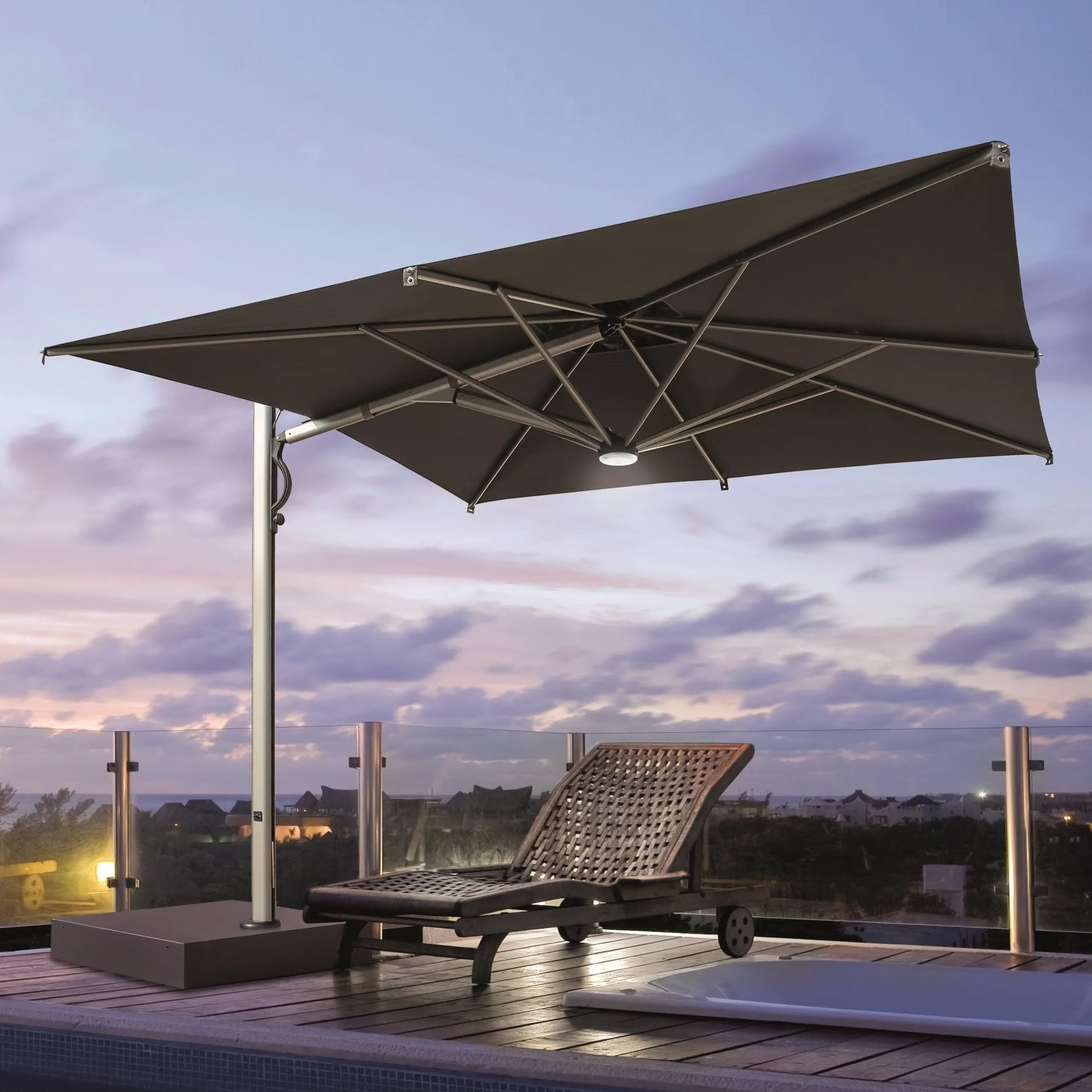 Cantilever umbrella 10'x10' with retractable system Astro C3030