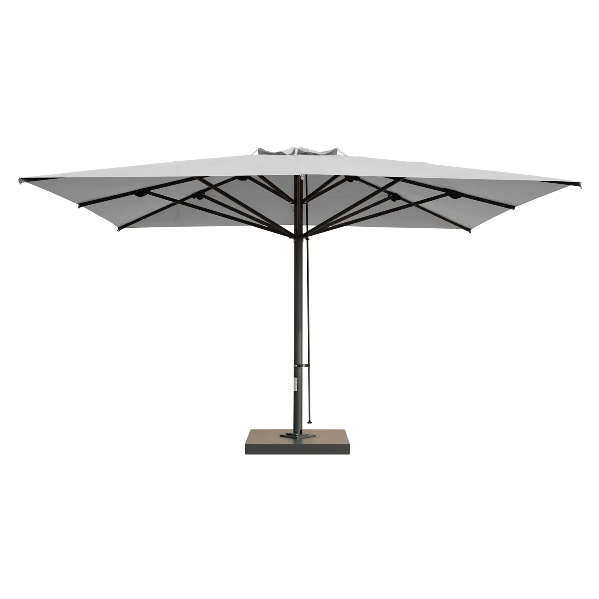 10'x13' Rectangular telescopic central pole umbrella Capri
