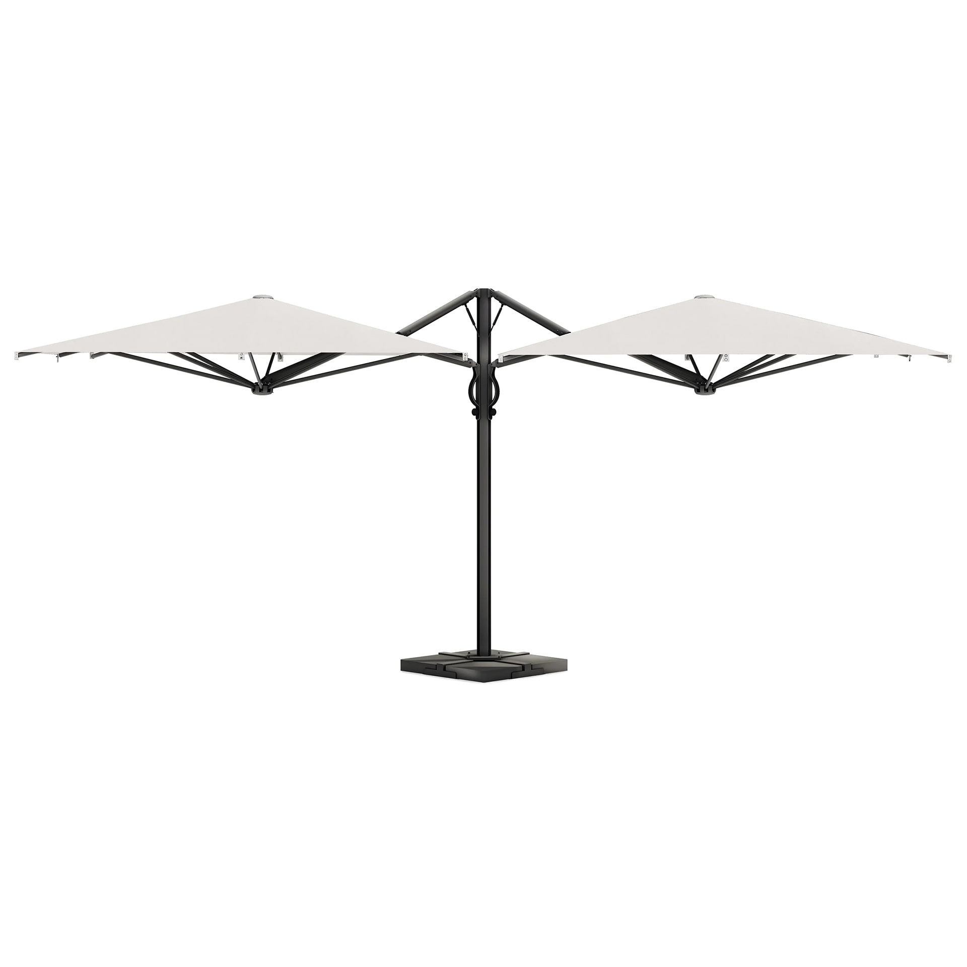 10'x19'8" Double-canopy patio umbrella