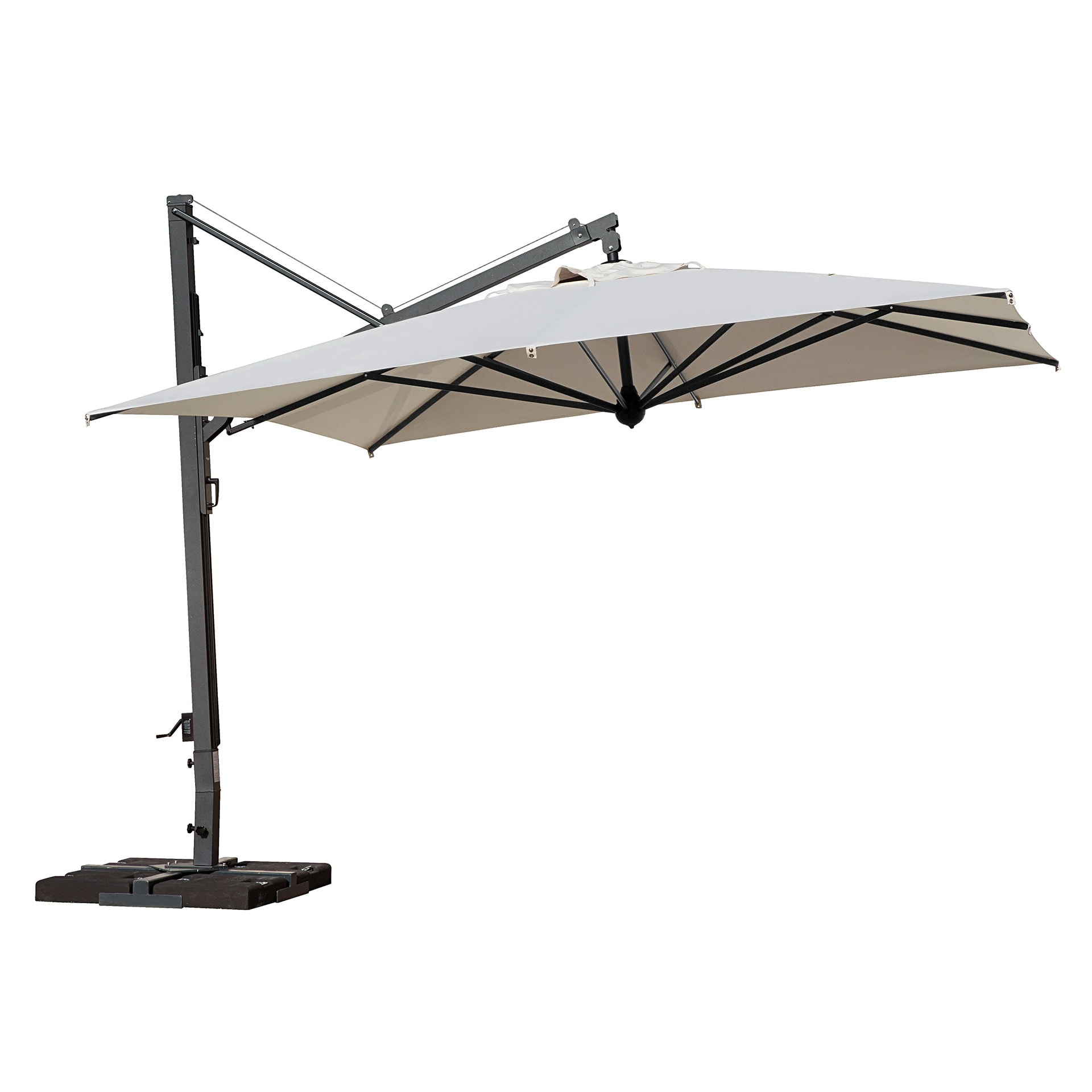 11'6"x11'6" Cantilever retractable umbrella