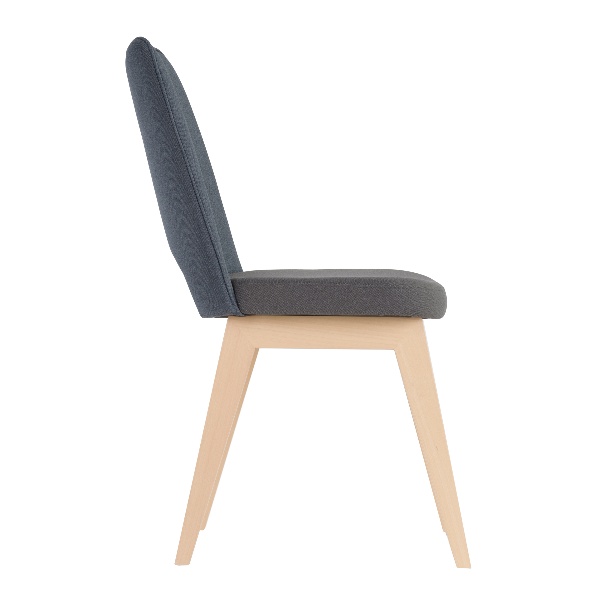 Fully upholstered wooden chair A-Kaus A1
