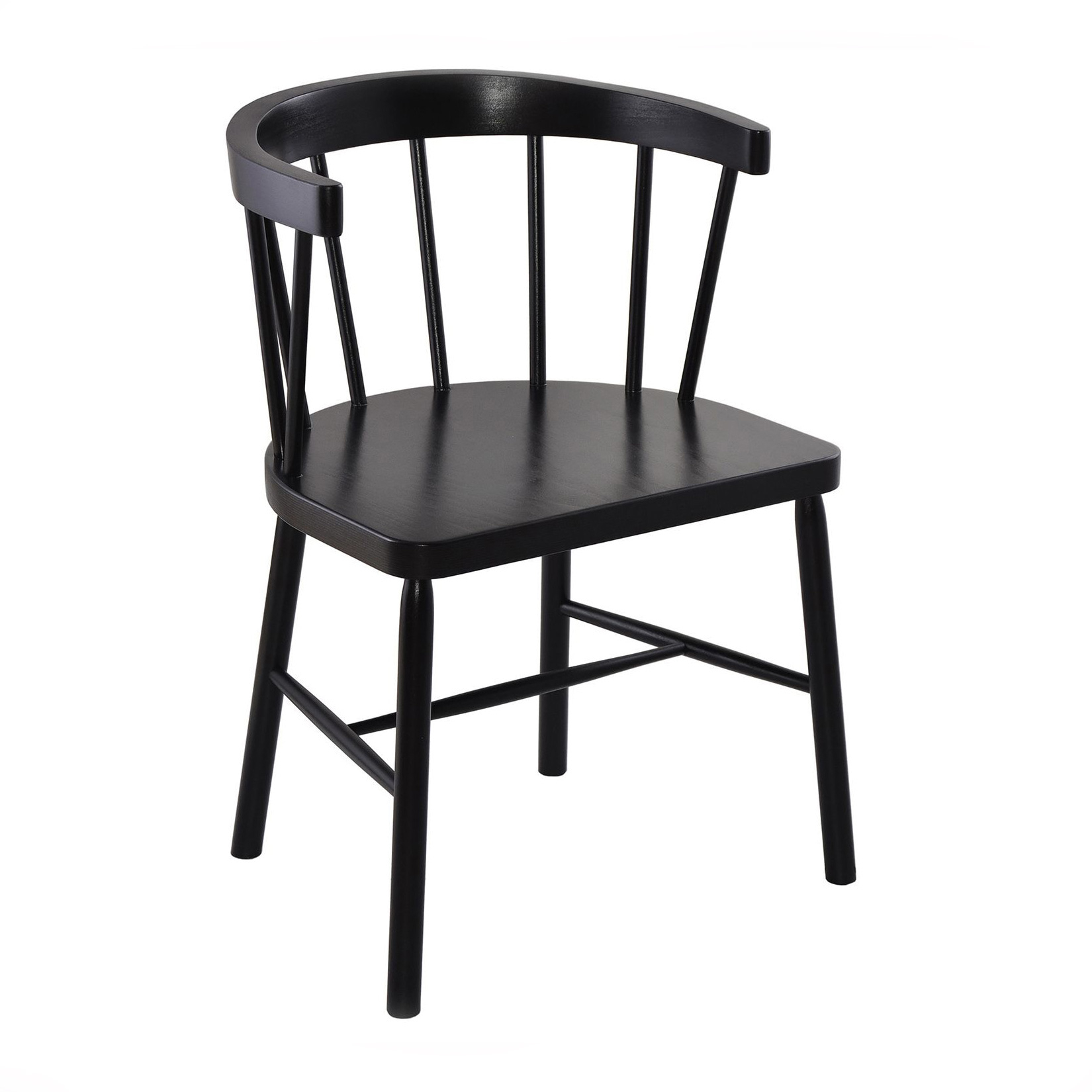 Vertical slat back wooden chair A-0905 VAR