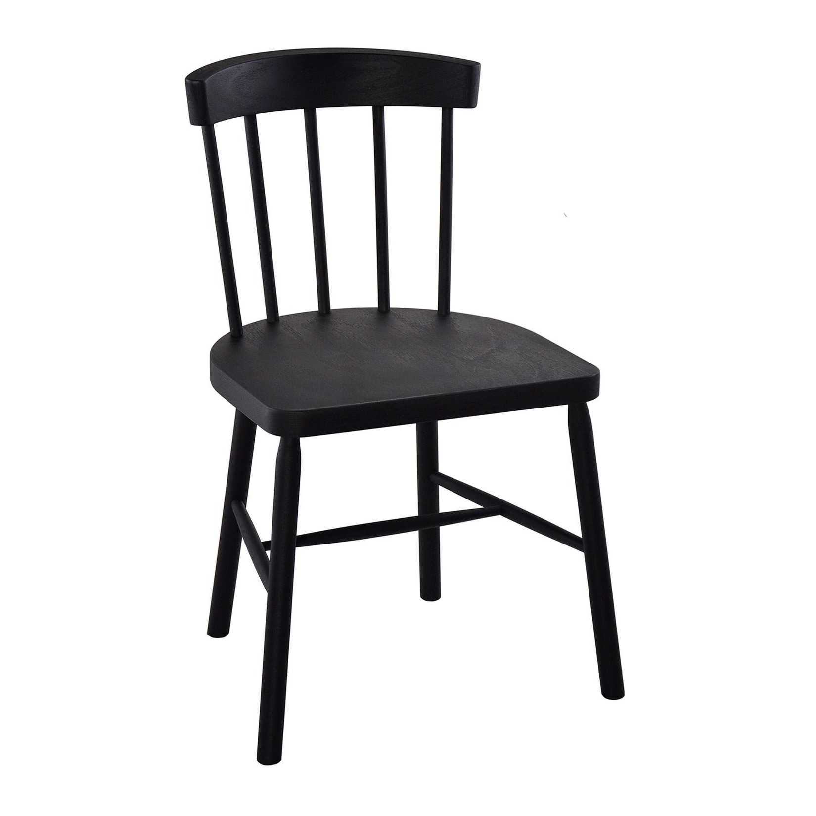 Vertical slat back wooden chair