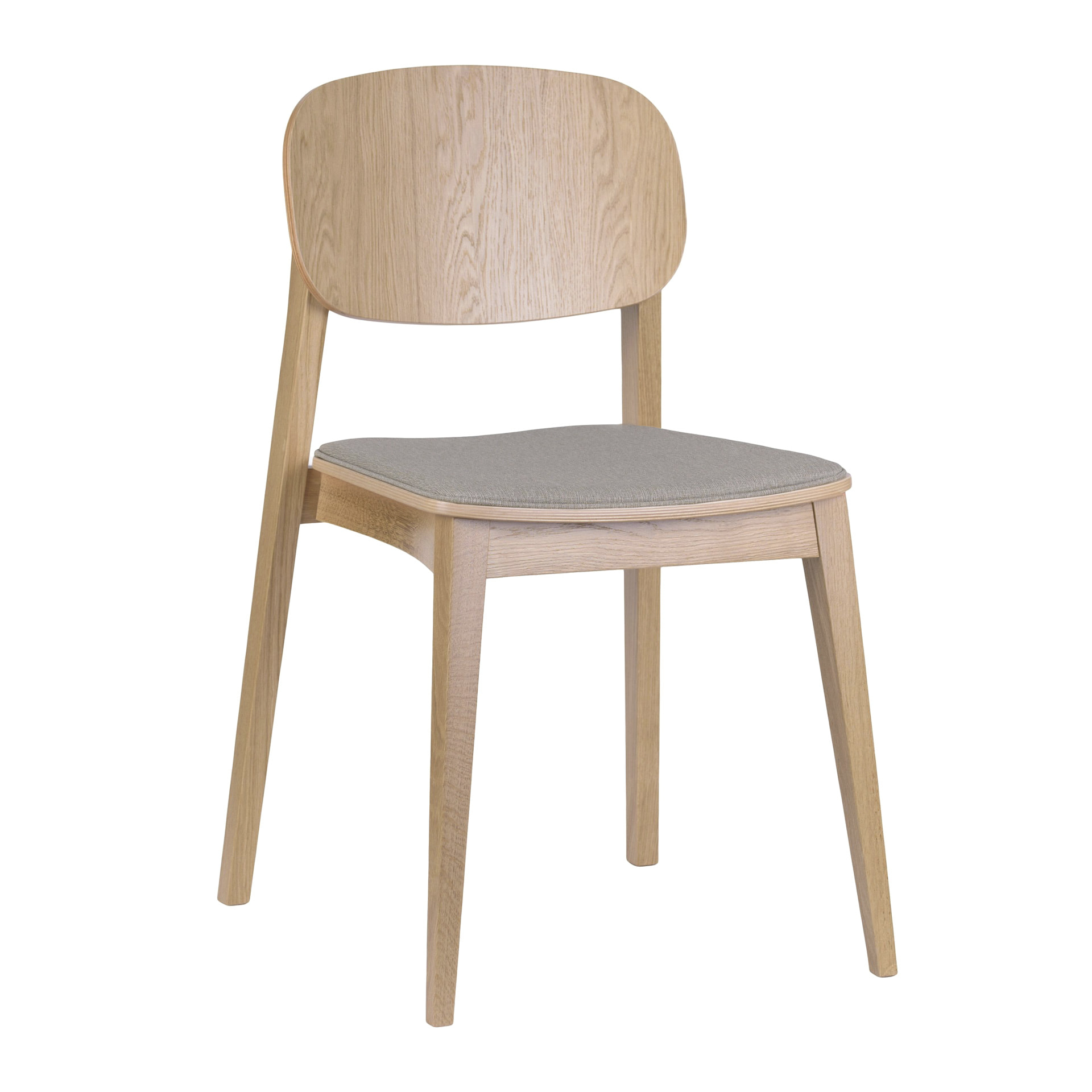 Silla de madera con asiento macizo o acolchado A-Allegra