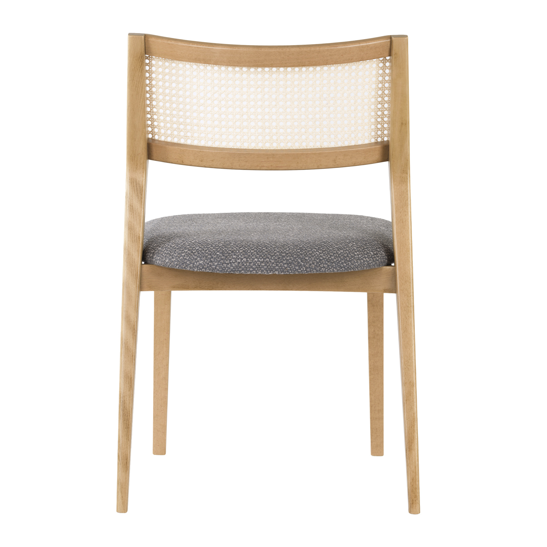 Beech cane back chair with upholstered seat A-Malla