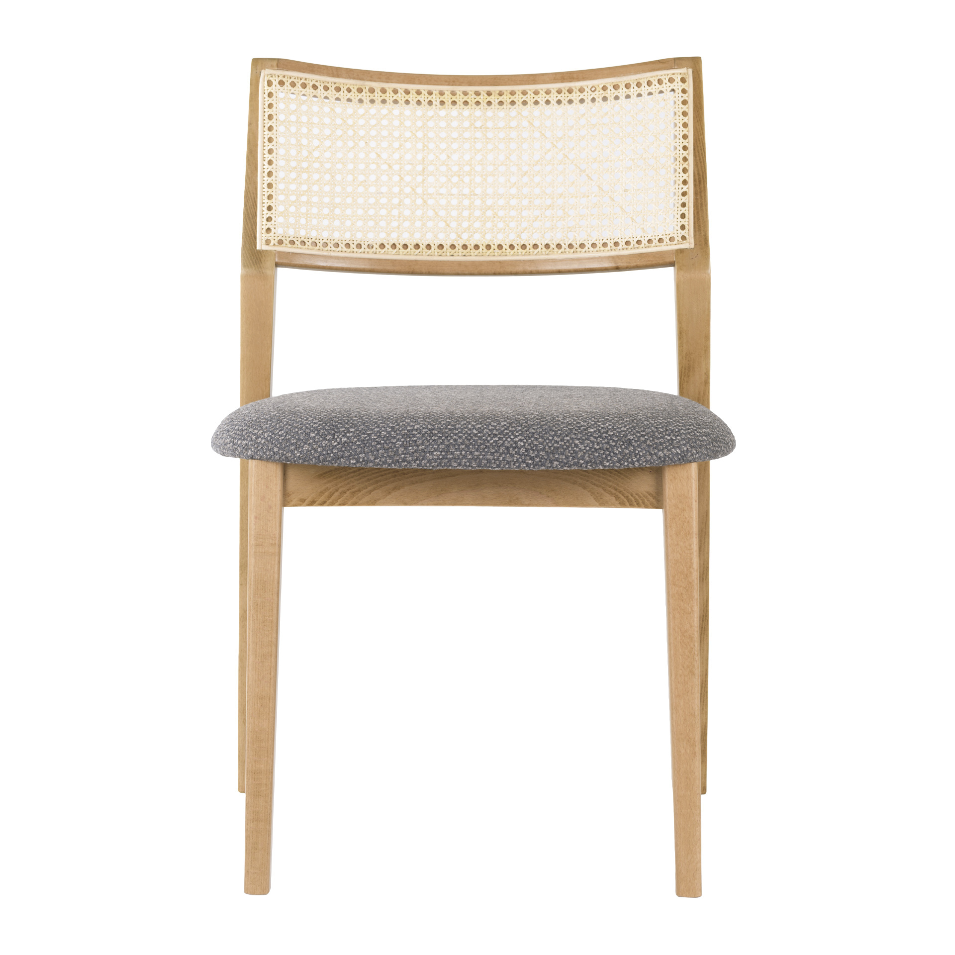 Beech cane back chair with upholstered seat A-Malla