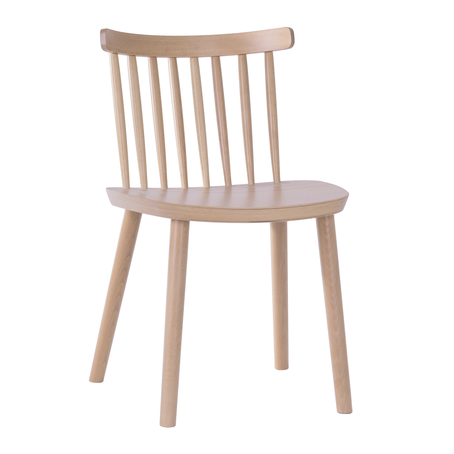 Vertical slat back wooden chair A-Pala