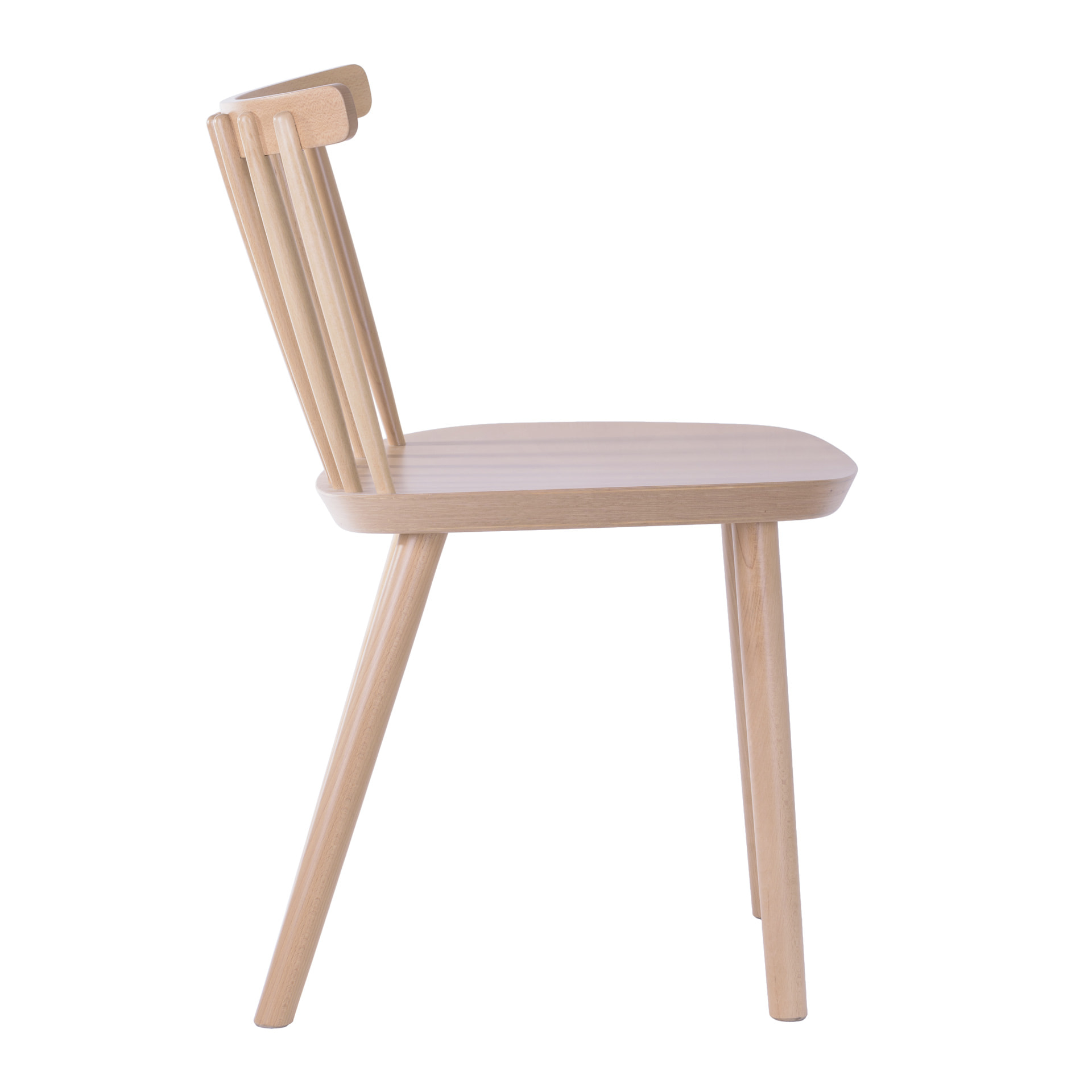 Vertical slat back wooden chair A-Pala