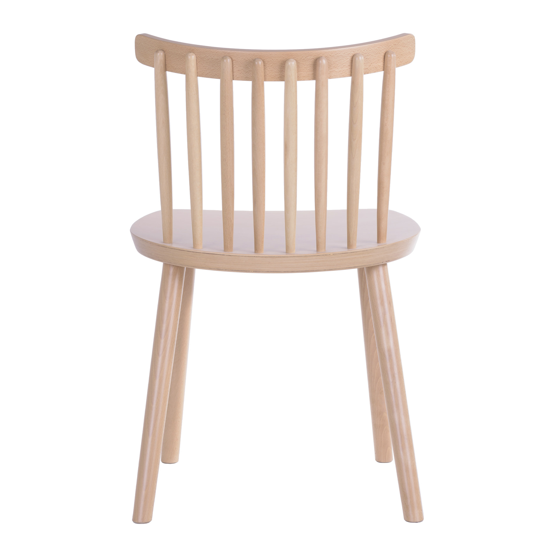 Vertical slat back wooden chair A-Pala