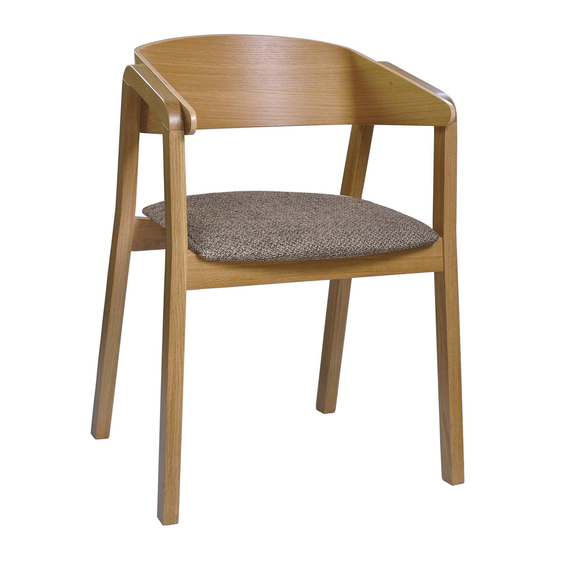 Wooden armchair with solid or upholstered seat B-Cava