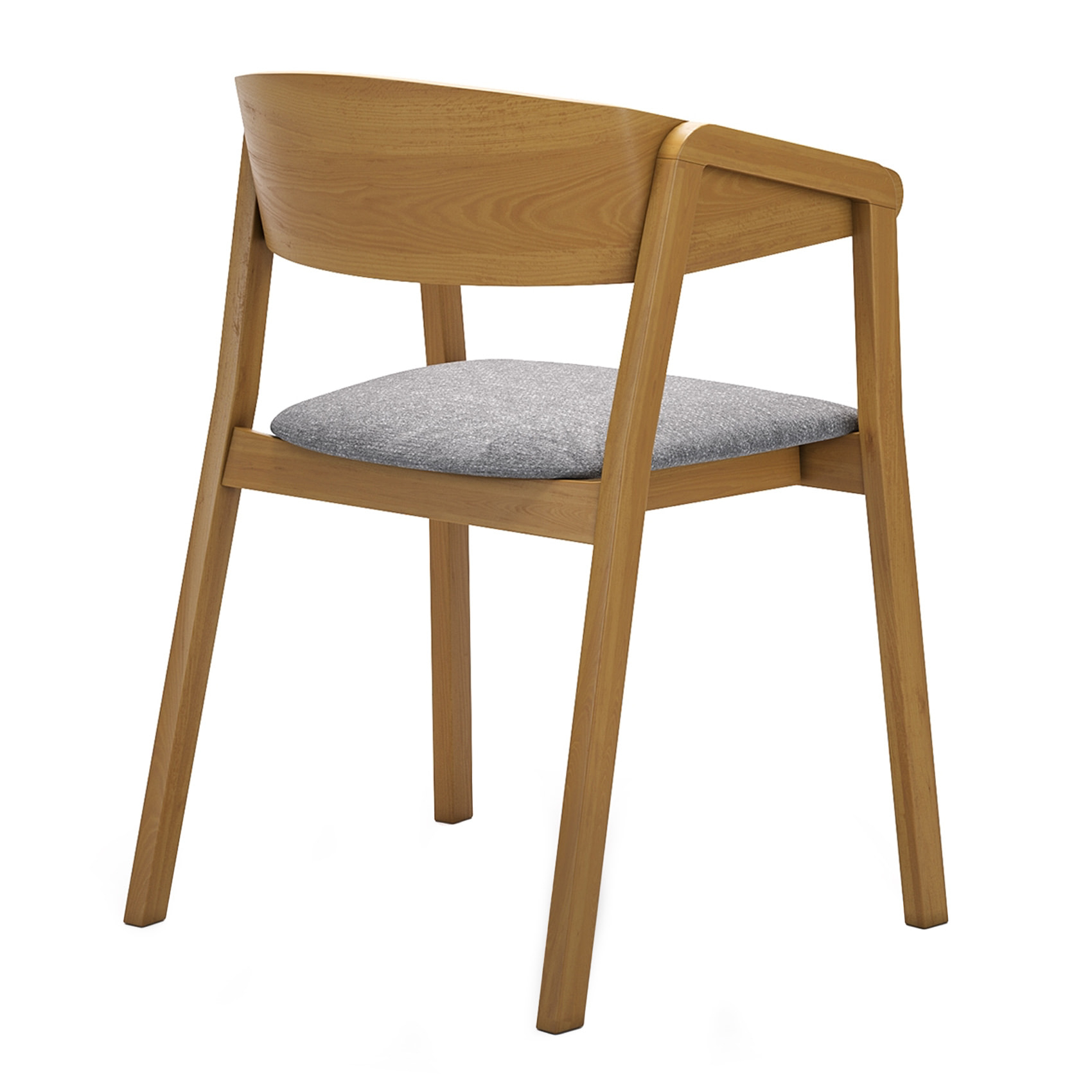 Wooden armchair with solid or upholstered seat B-Cava