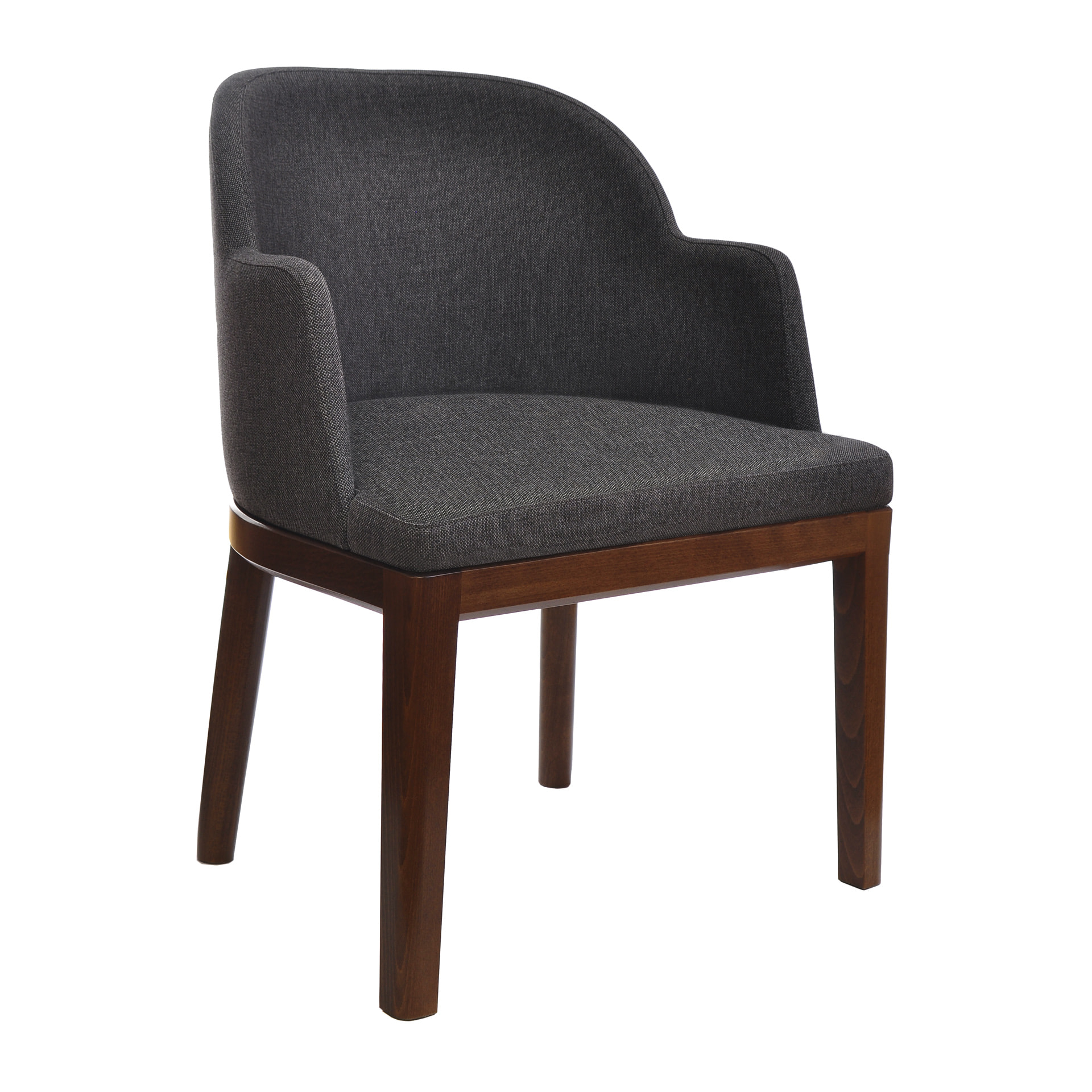 Scandinavian upholstered wooden armchair B-Como