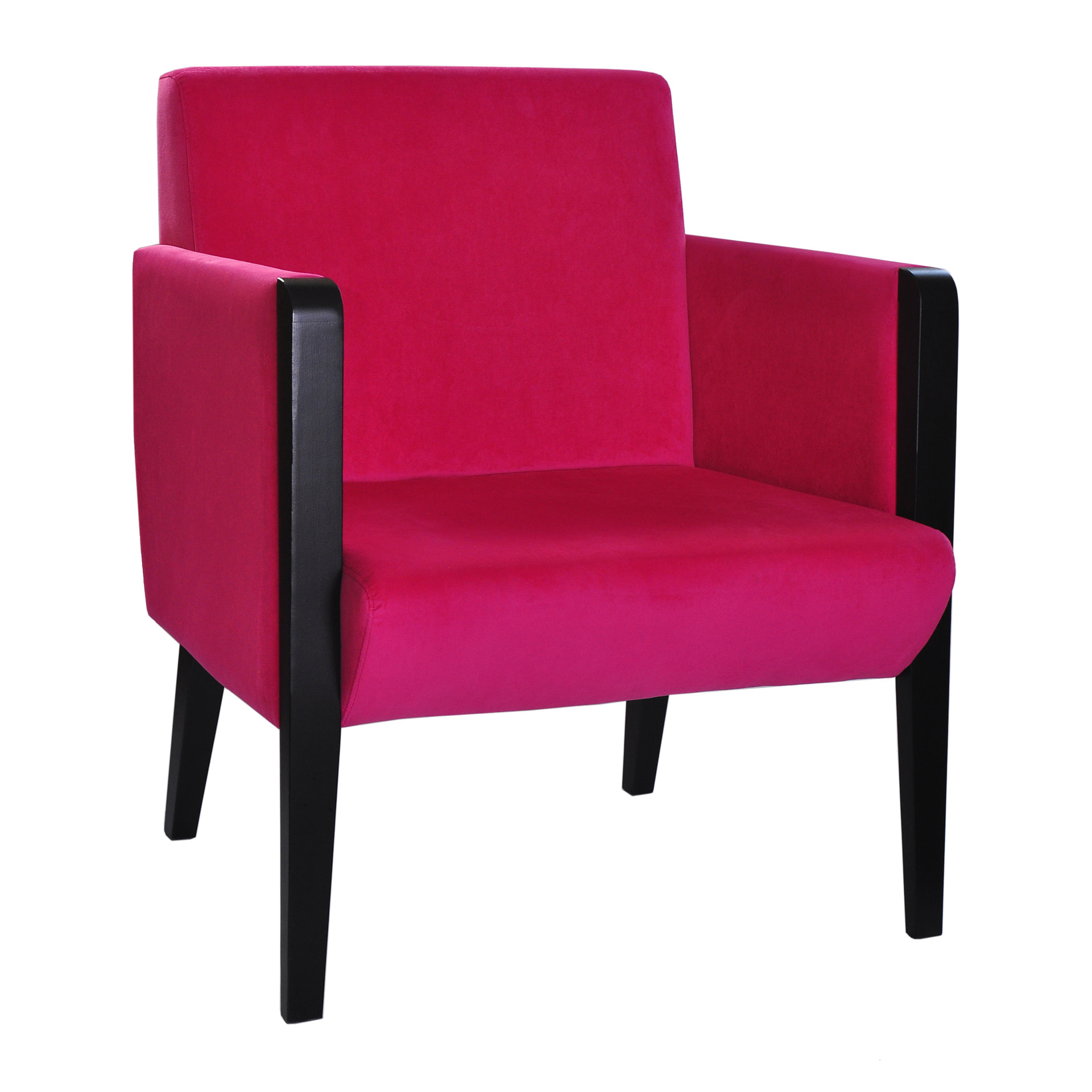 Upholstered wooden lounge armchair M-Condal 1SF