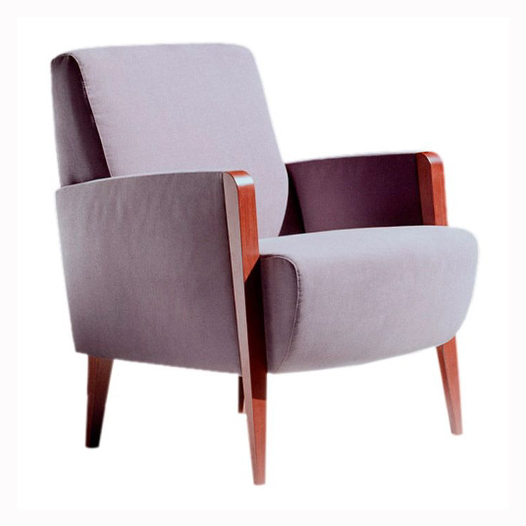 Upholstered lounge armchair