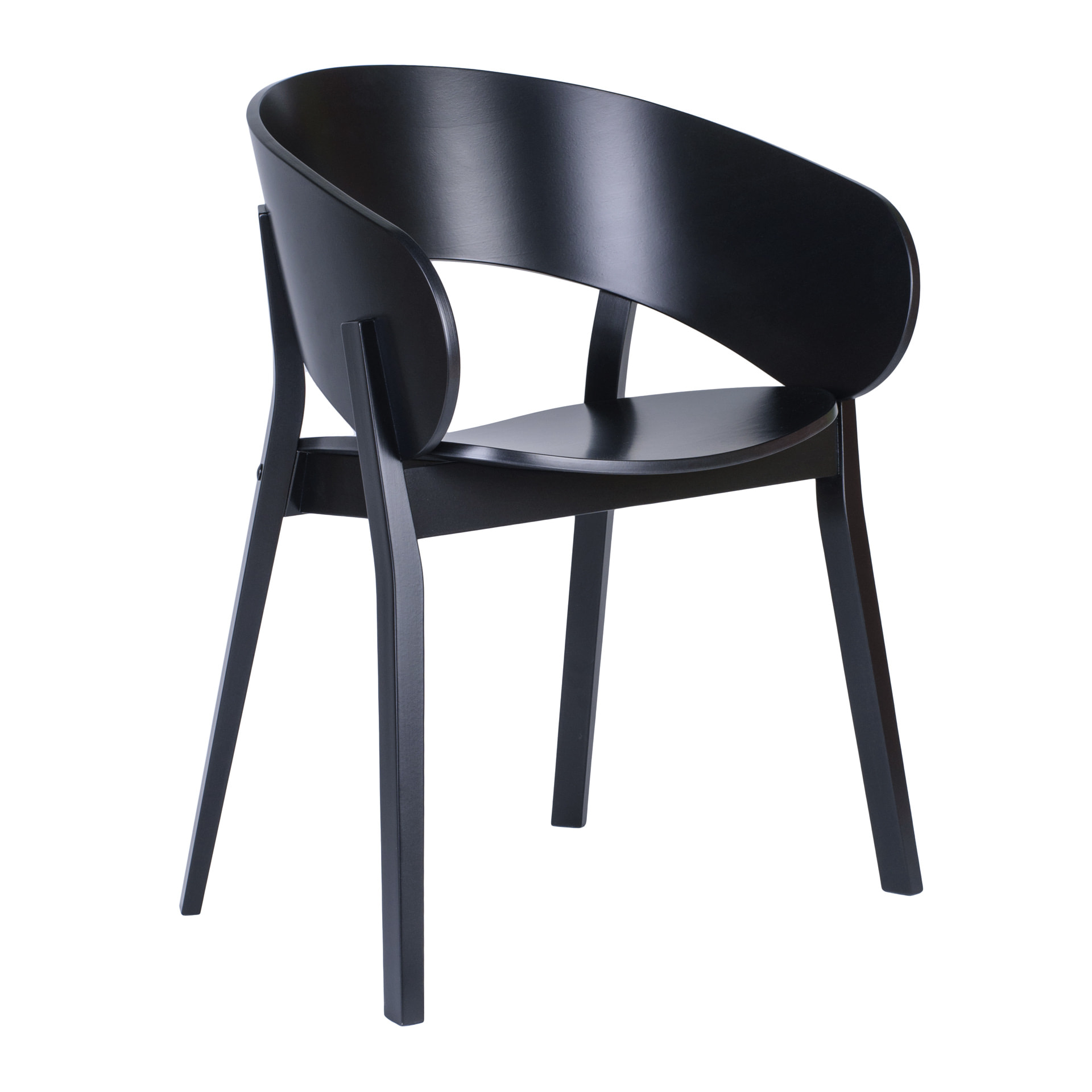 Wooden armchair with solid or padded seat