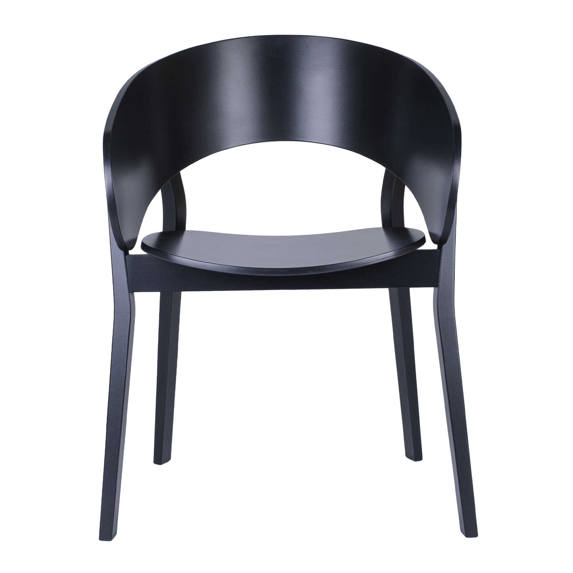 Wooden armchair with solid or upholstered seat B-Doma