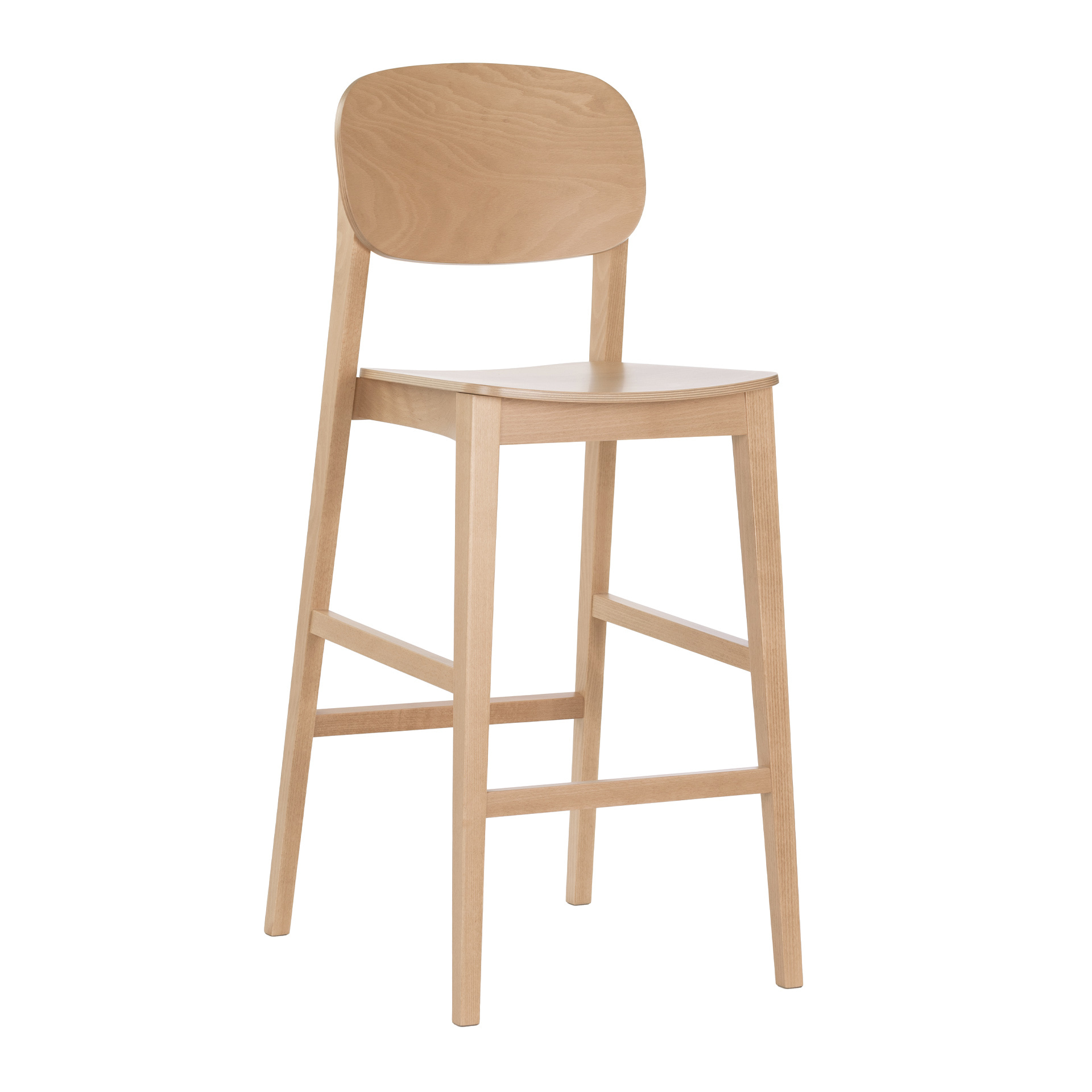 Taburete alto con asiento macizo o tapizado