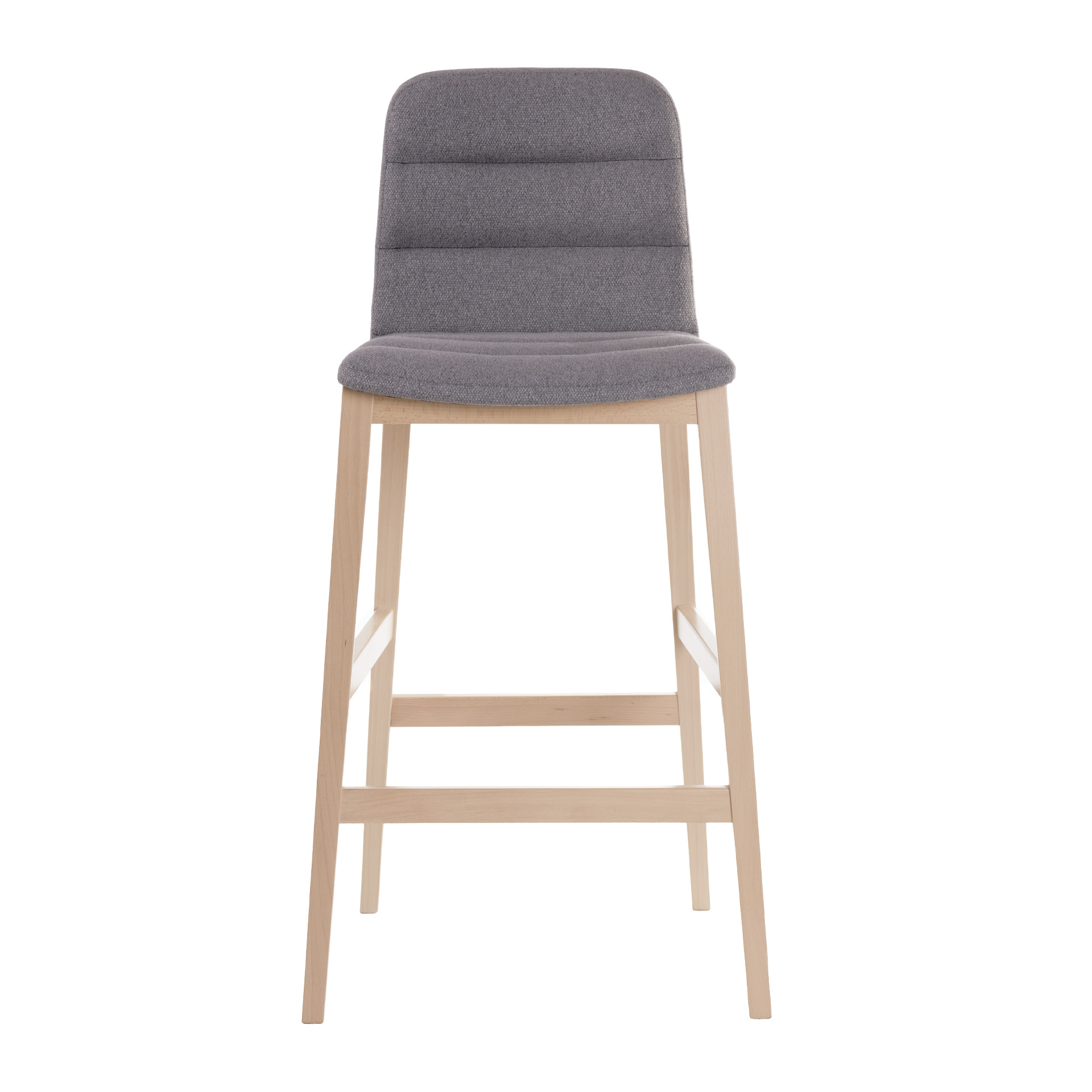 Upholstered wooden bar stool H-Bell