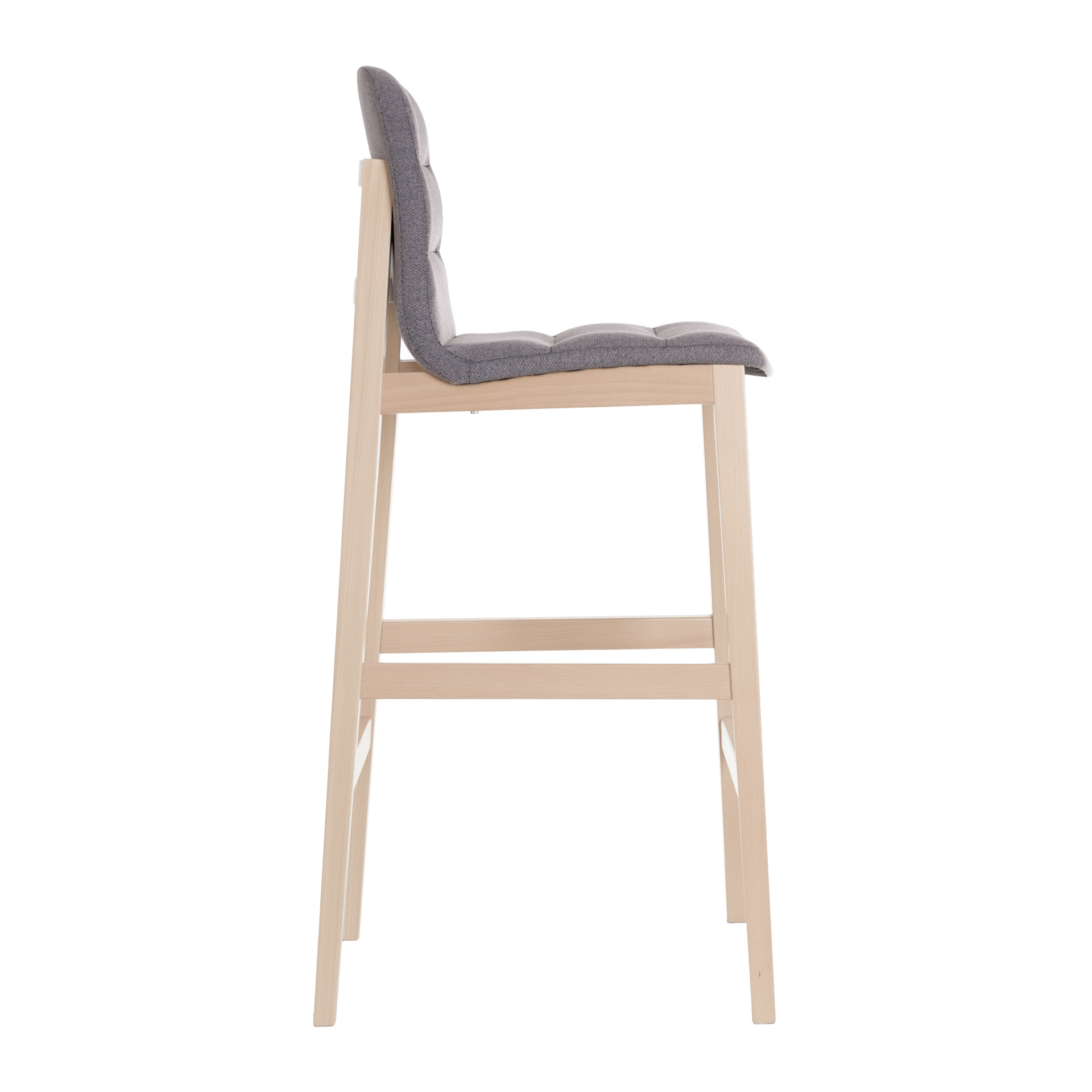 Upholstered wooden bar stool H-Bell