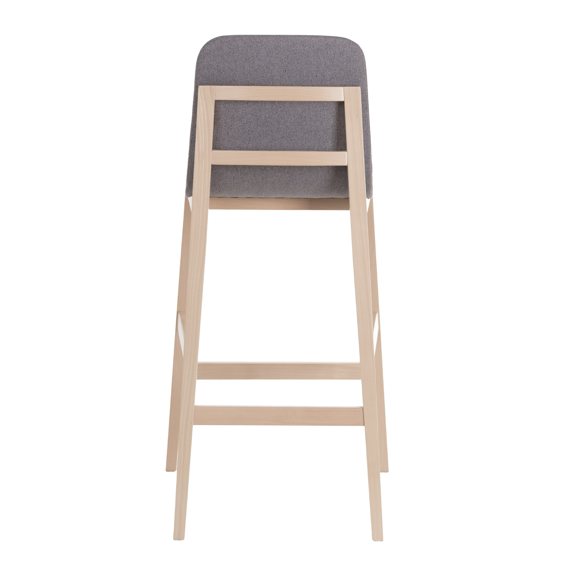 Upholstered wooden bar stool H-Bell