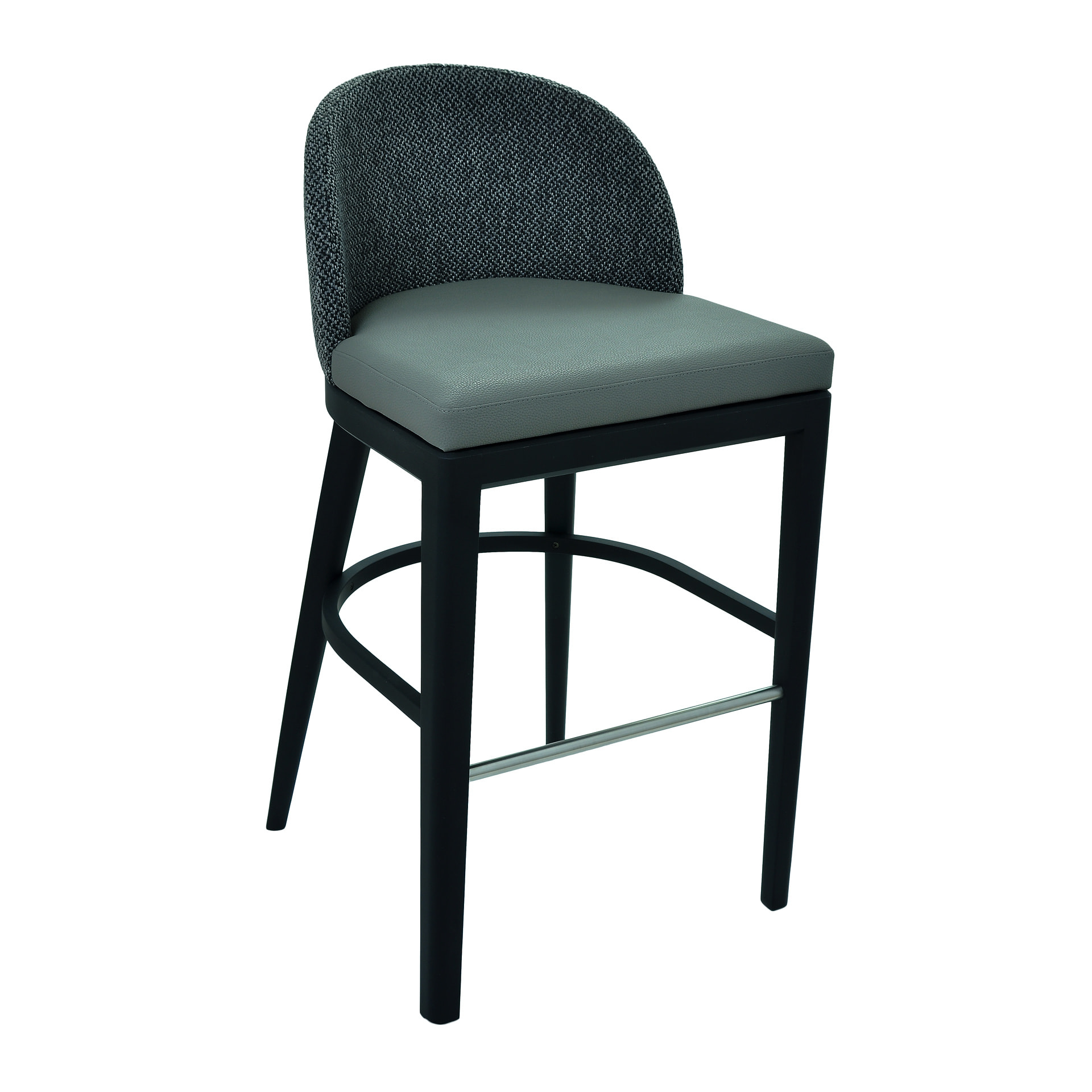 Upholstered wooden bar stool