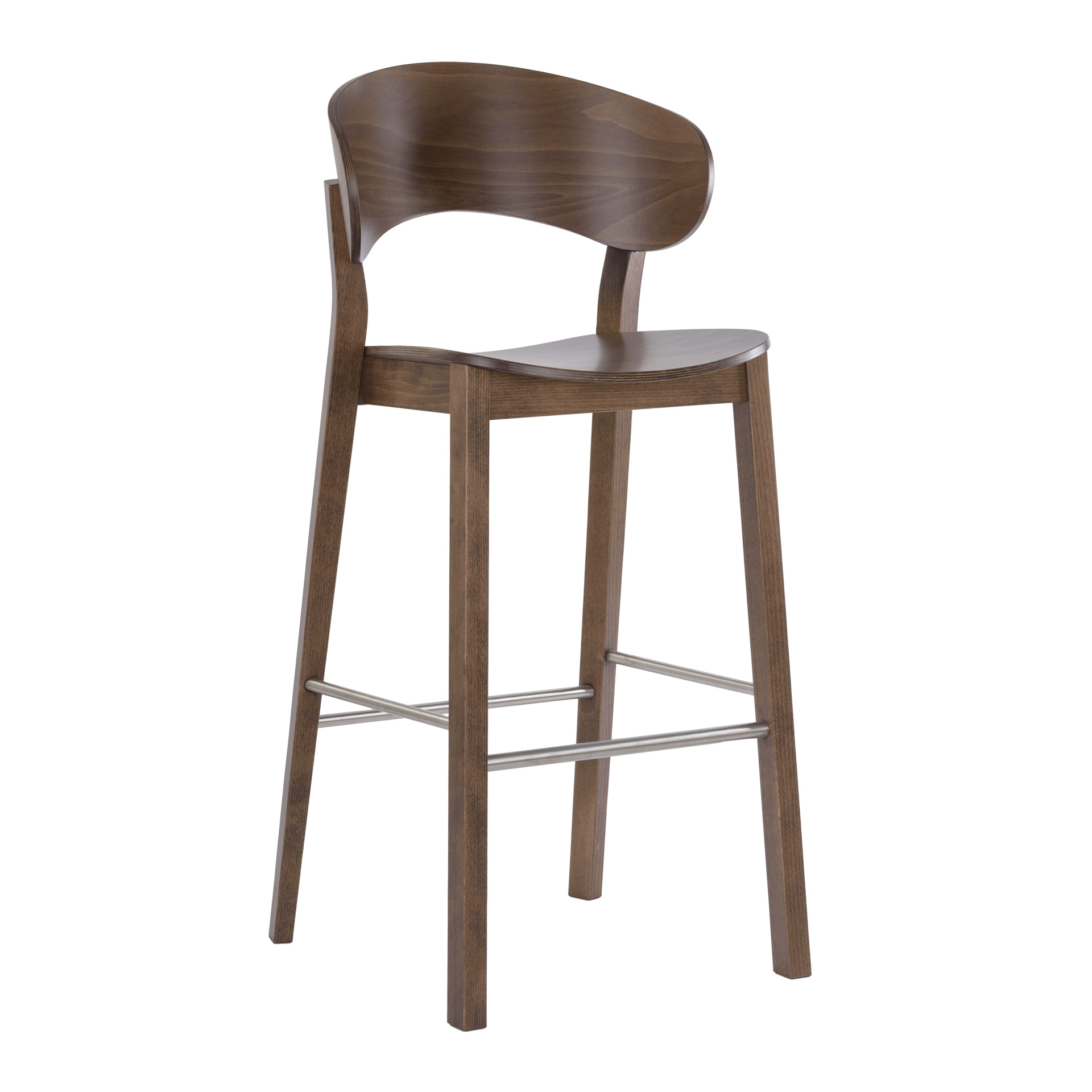 Taburete alto con asiento macizo o tapizado
