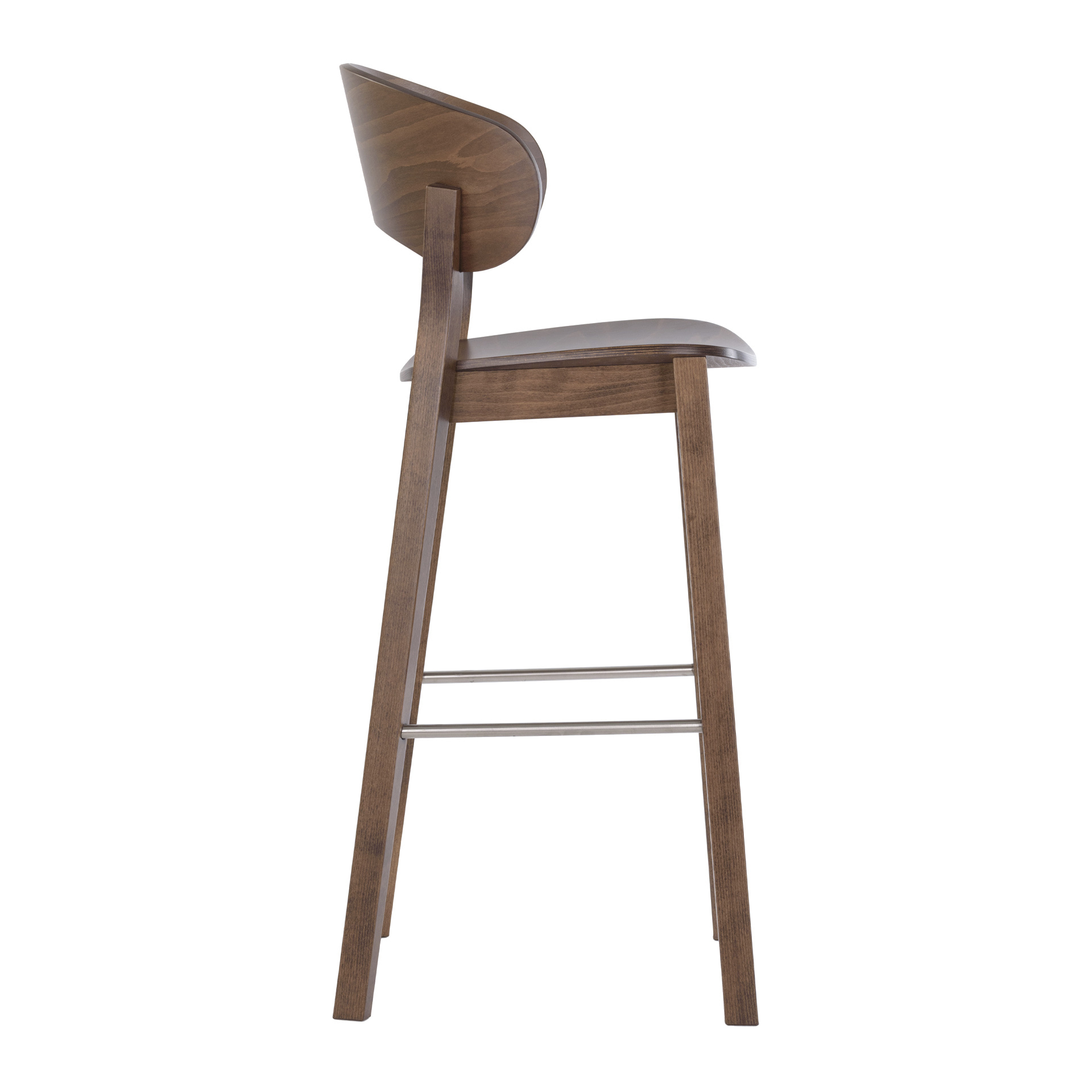 Taburete de bar de madera con asiento macizo o tapizado H-Doma