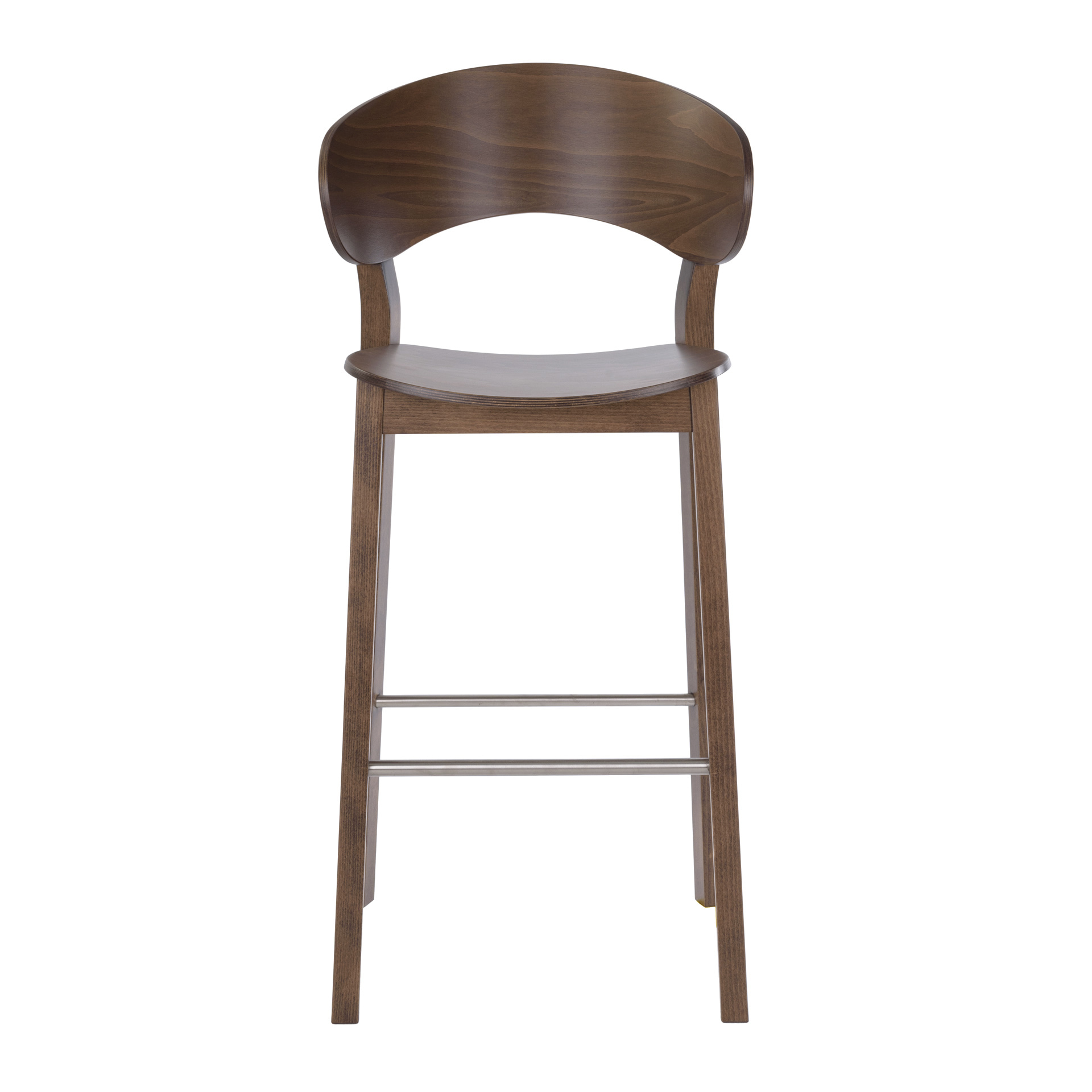 Taburete de bar de madera con asiento macizo o tapizado H-Doma