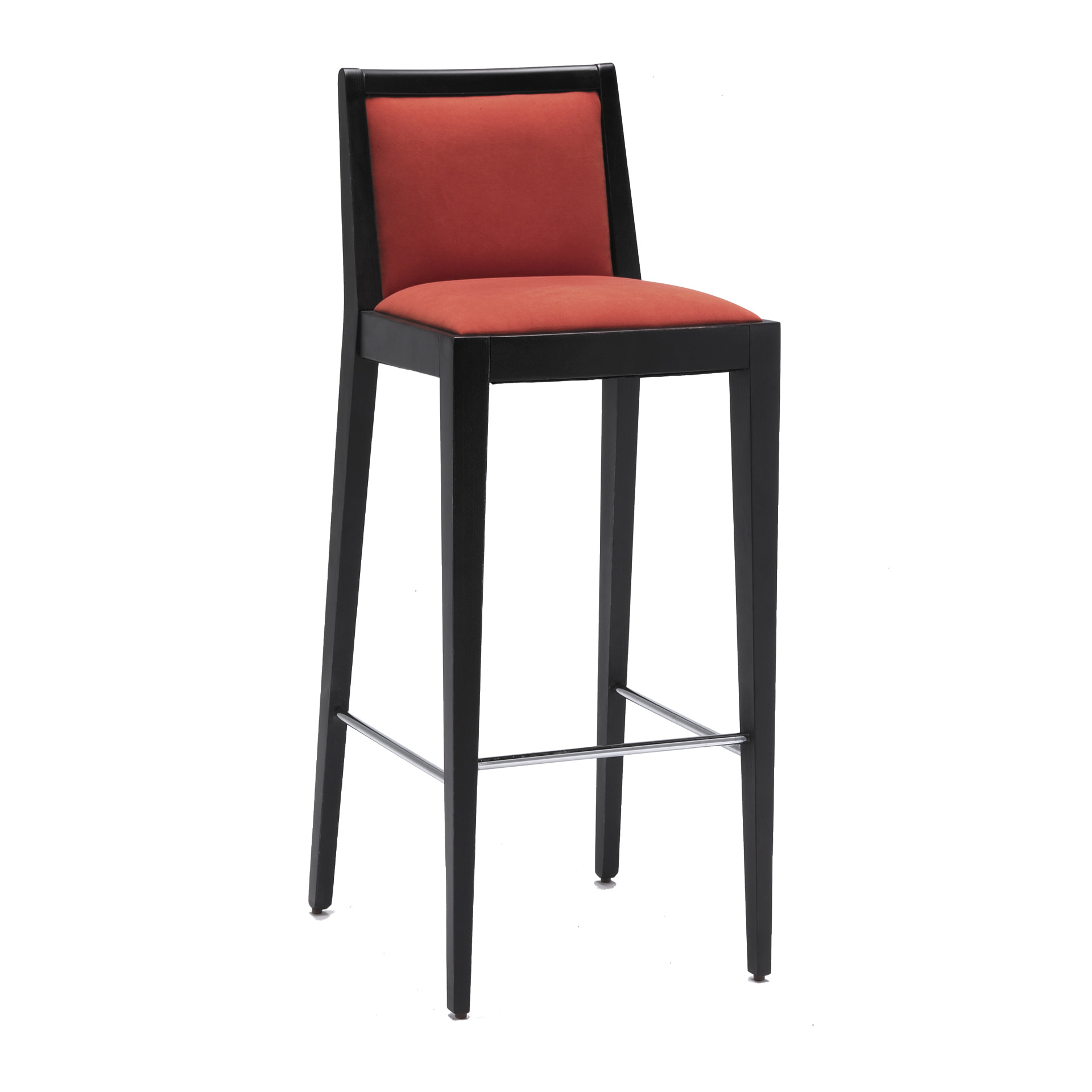 Upholstered wooden bar stool H-IBO