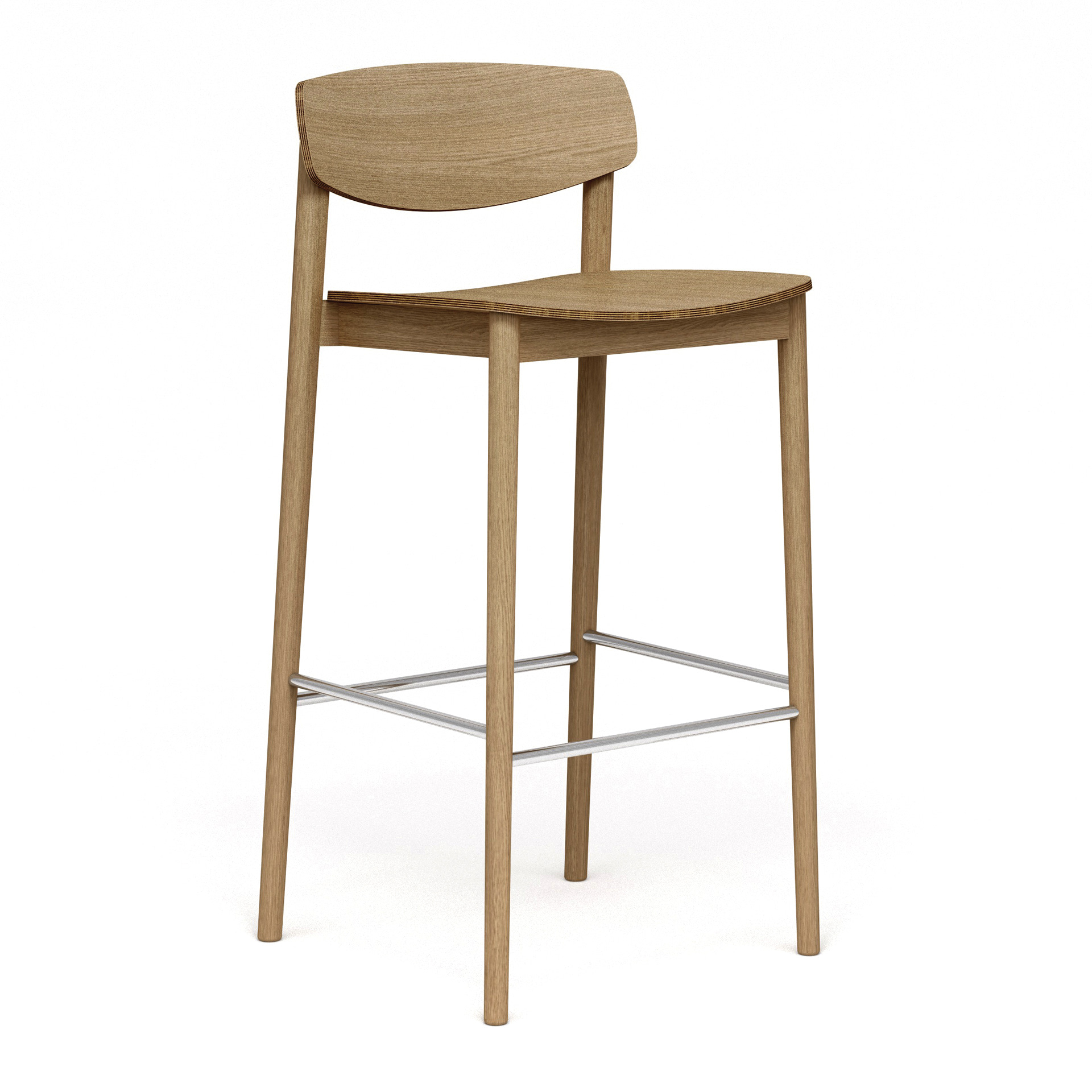 Taburete alto con asiento macizo o tapizado