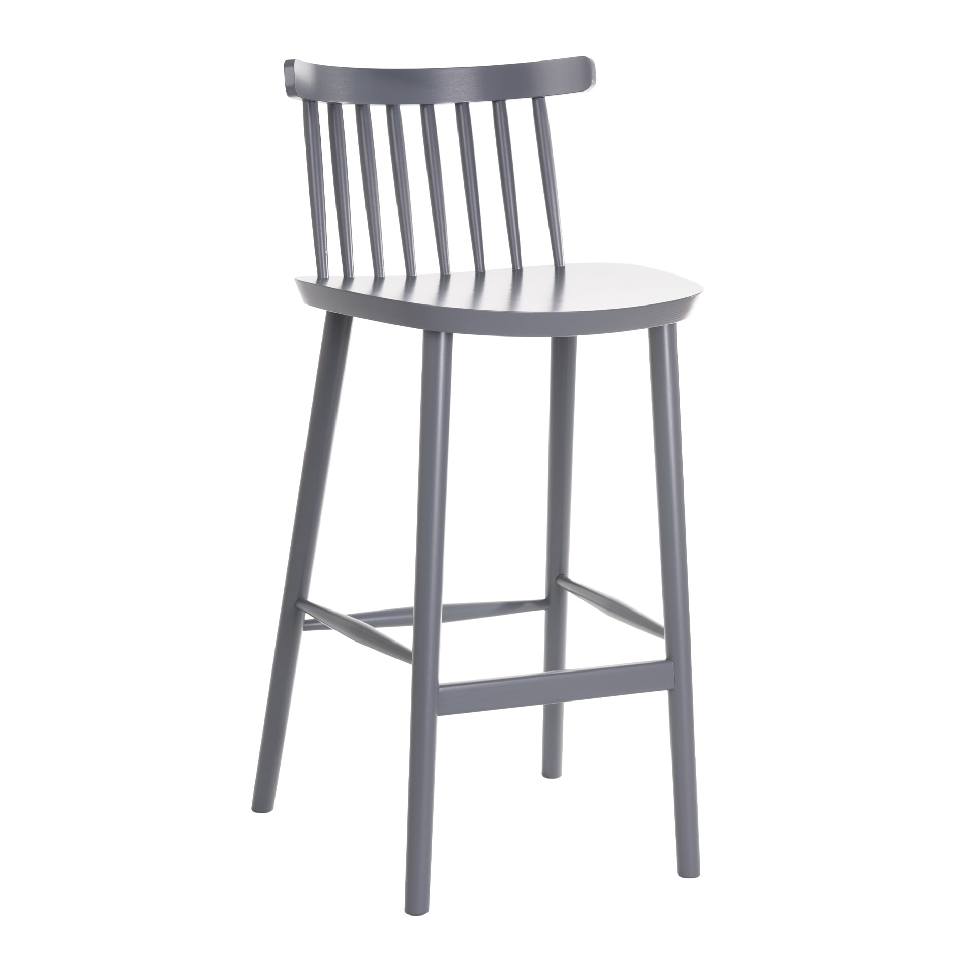 Wooden vertical slat back bar stool H-Pala